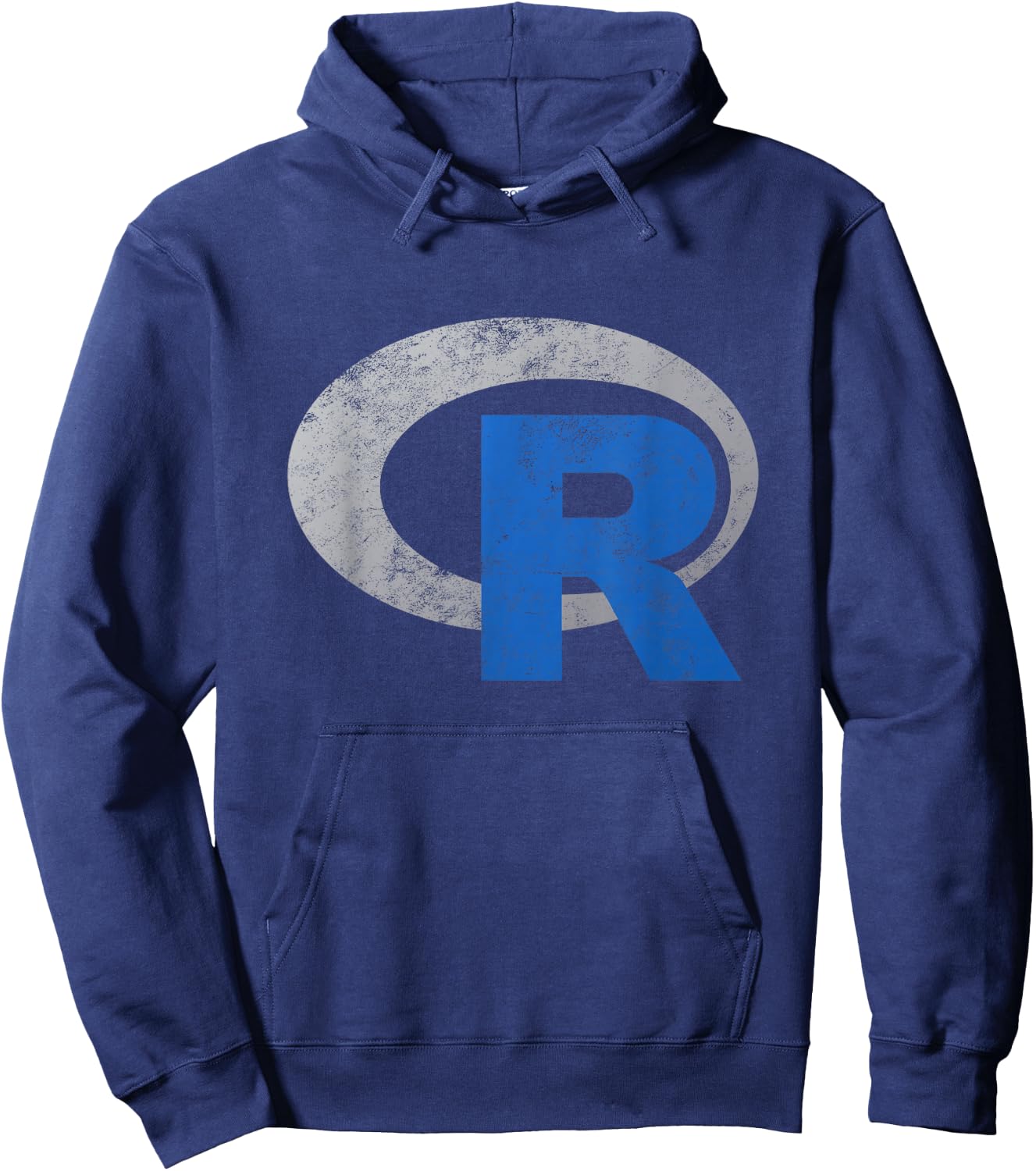 R Logo Programming Vintage Data Science Statistics Hoodie - Hoodie | Navy