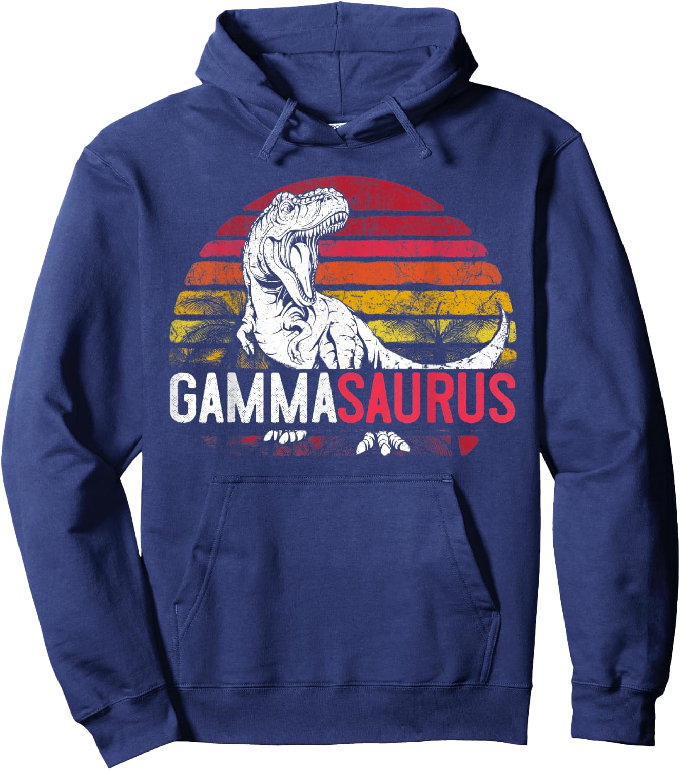 Gamma Saurus Mother's Day Gammasaurus Grandma T Rex Dinosaur Hoodie - Hoodie | Navy