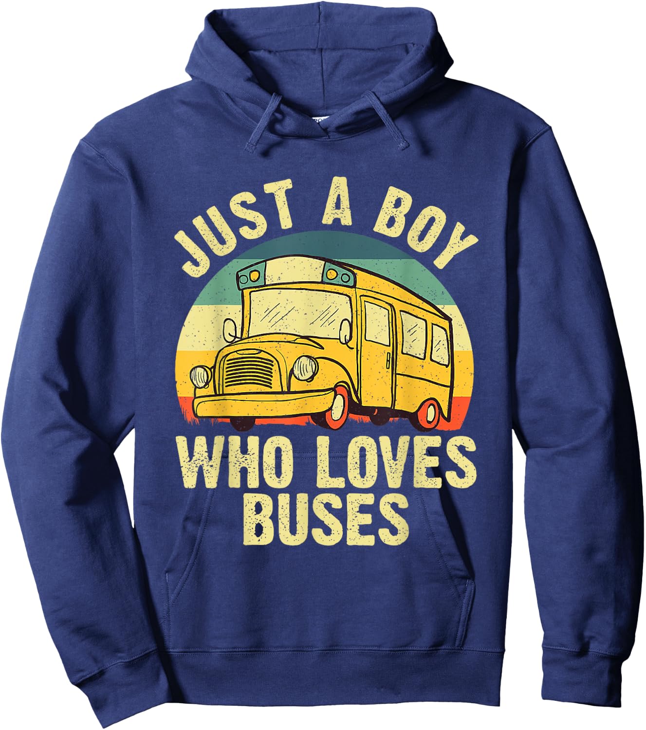 Best School Bus For Boys Kids Toddler Yellow Bus Lover Buses Hoodie - Hoodie | Navy