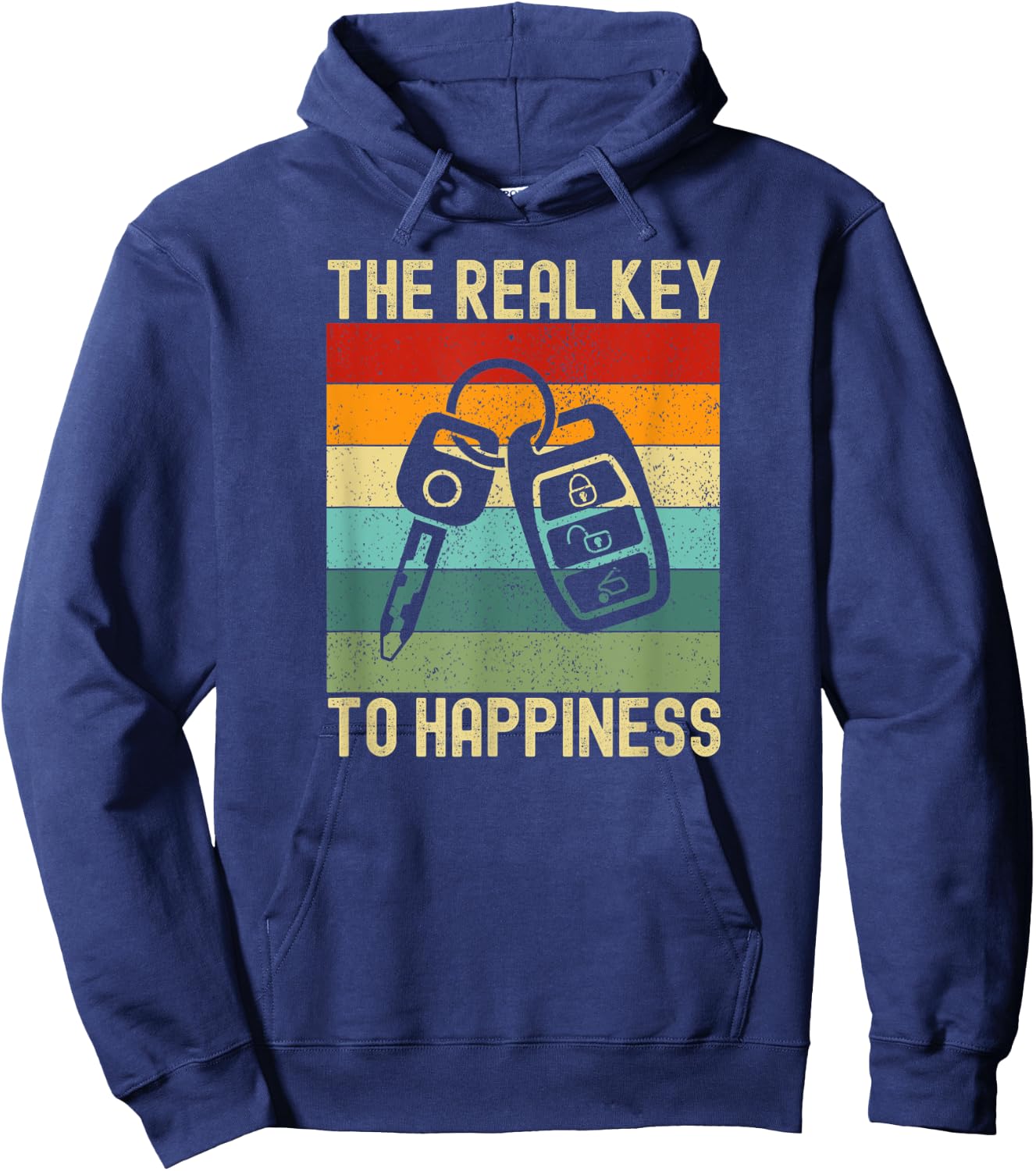 The Real Key to Happiness Car Guy Mechanic Enthusiast Hoodie - Hoodie | Navy