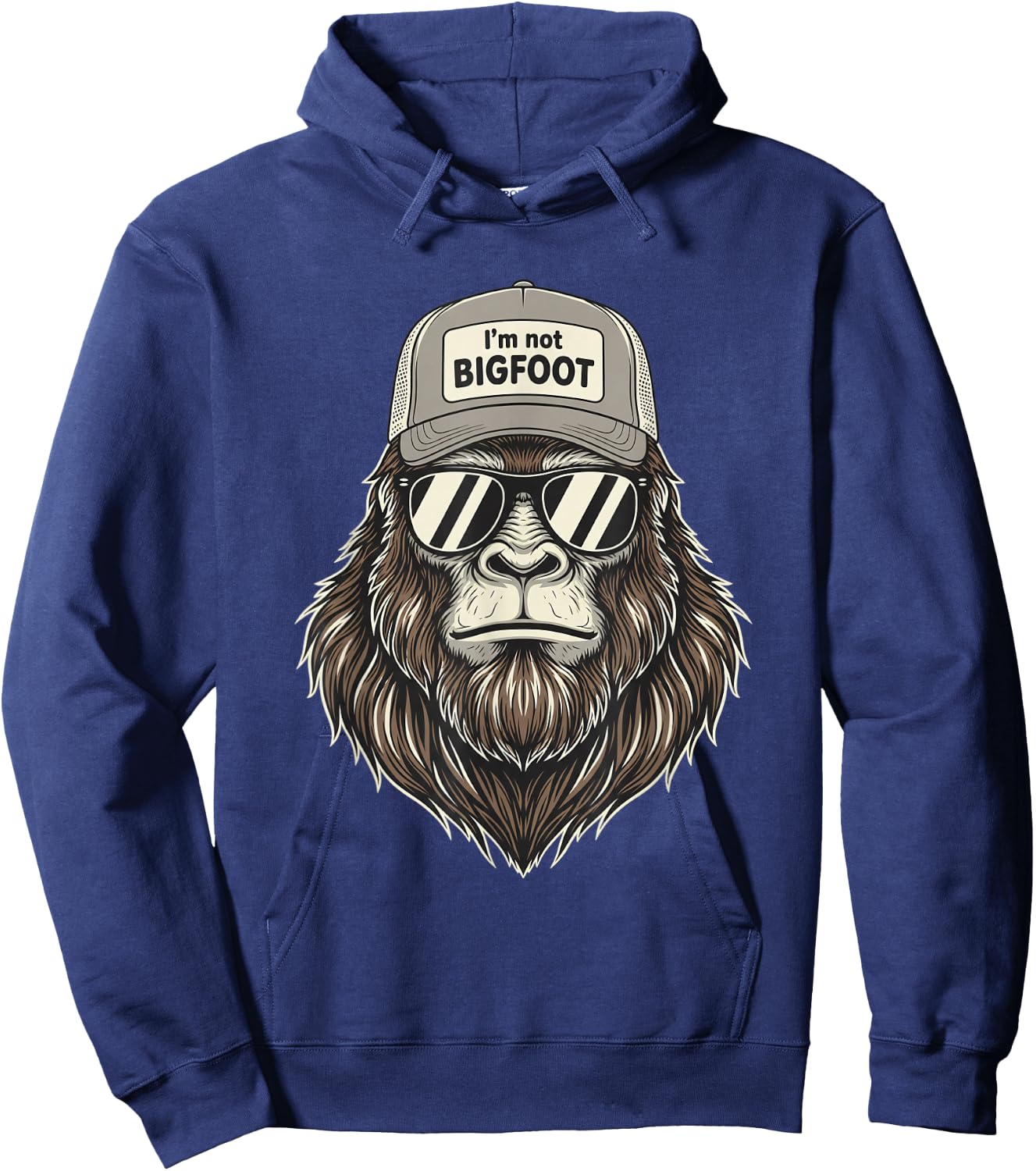 I'm Not Bigfoot Trucker Sunglasses Outdoors Men Hoodie - Hoodie | Navy