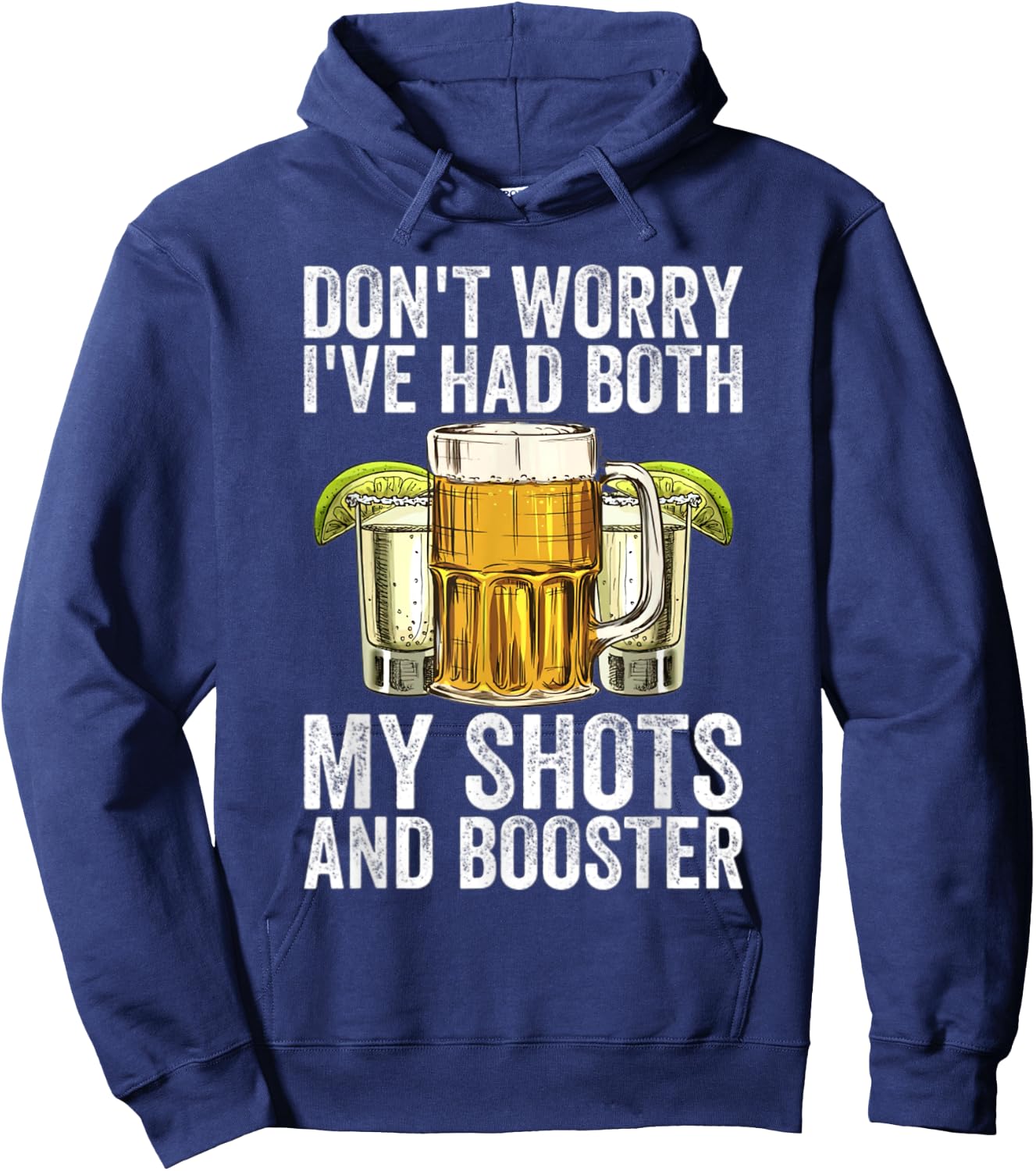 Don't Worry I've Had Both My Shots And Booster Funny Vaccine Hoodie - Hoodie | Navy