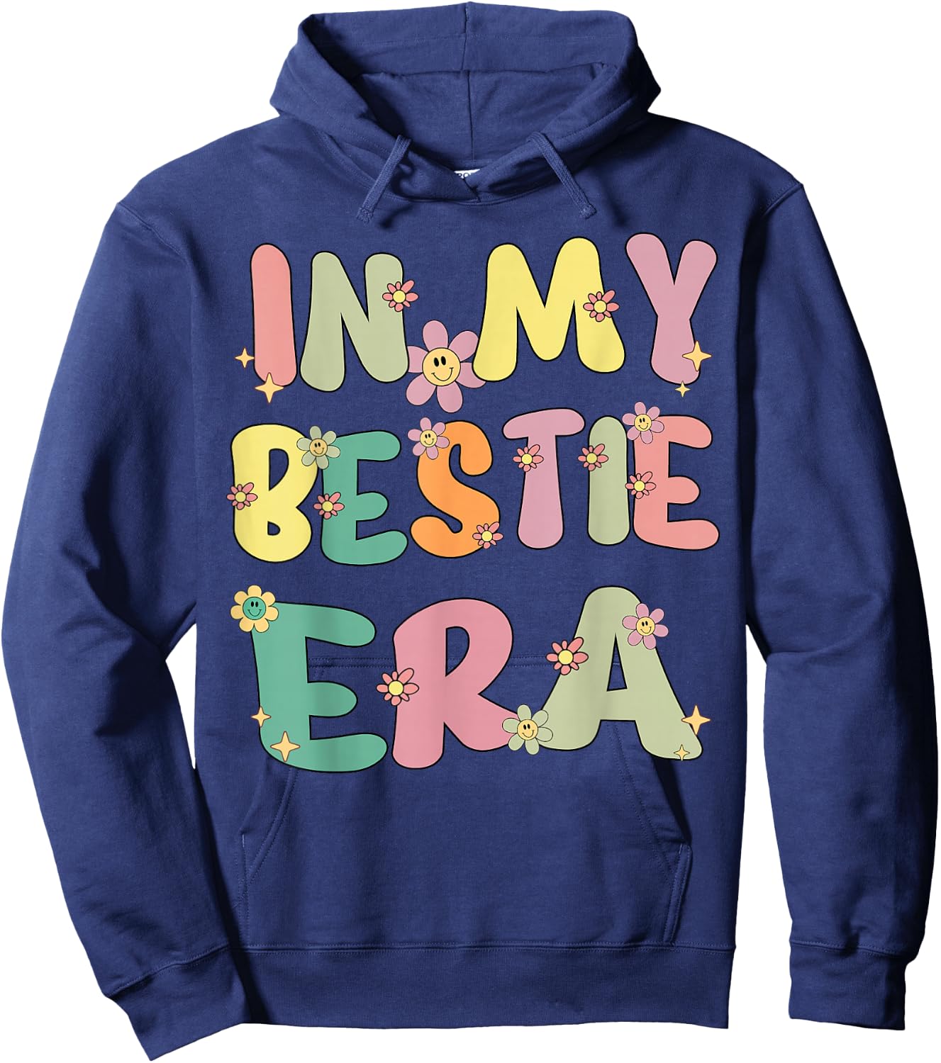 In My Bestie Era Retro Groovy Cute BFF Best friends Matching Hoodie - Hoodie | Navy