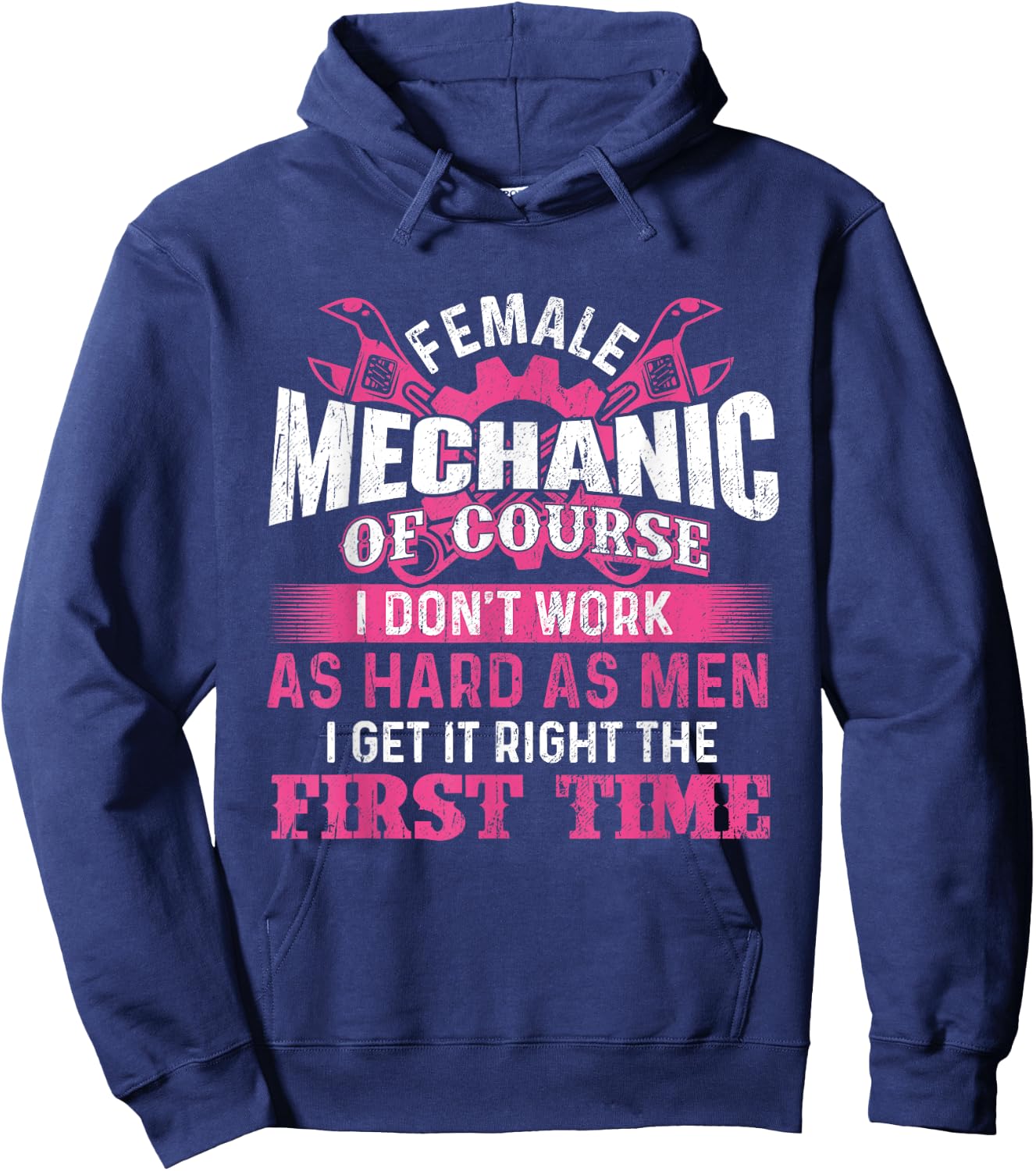 Female Mechanic - Aircraft Plane Lover Airplane Maintenance Hoodie - Hoodie | Navy