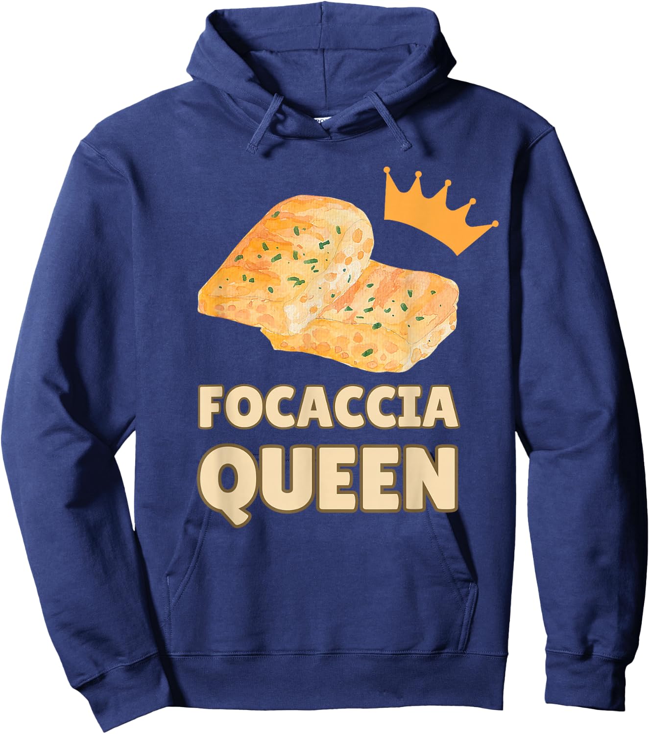 Focaccia Queen | Schiacciata Flatbread Hoodie - Hoodie | Navy