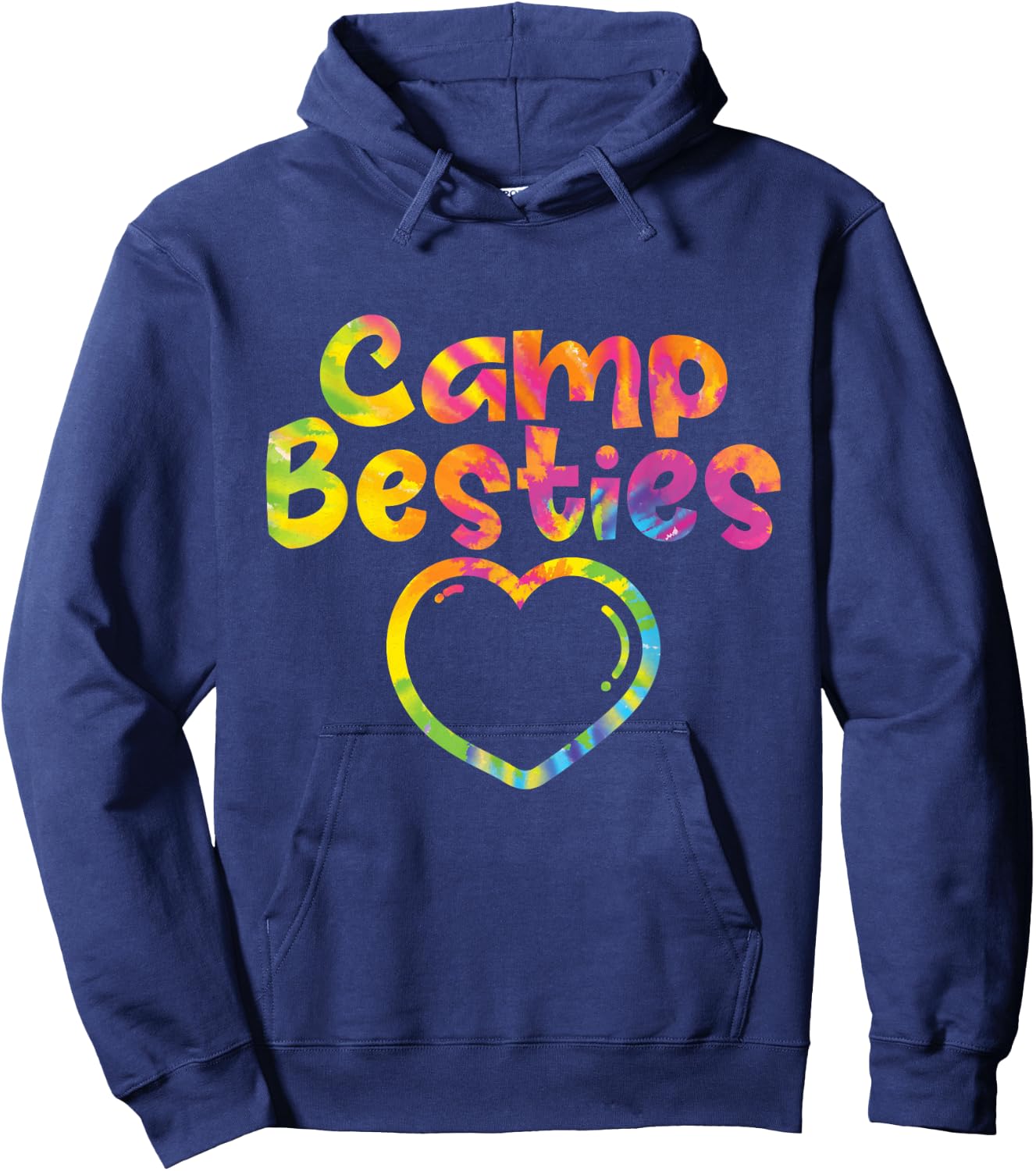 Camp Besties - Tie Dye Buddy Matching Best Friend Frienship Hoodie - Hoodie | Navy