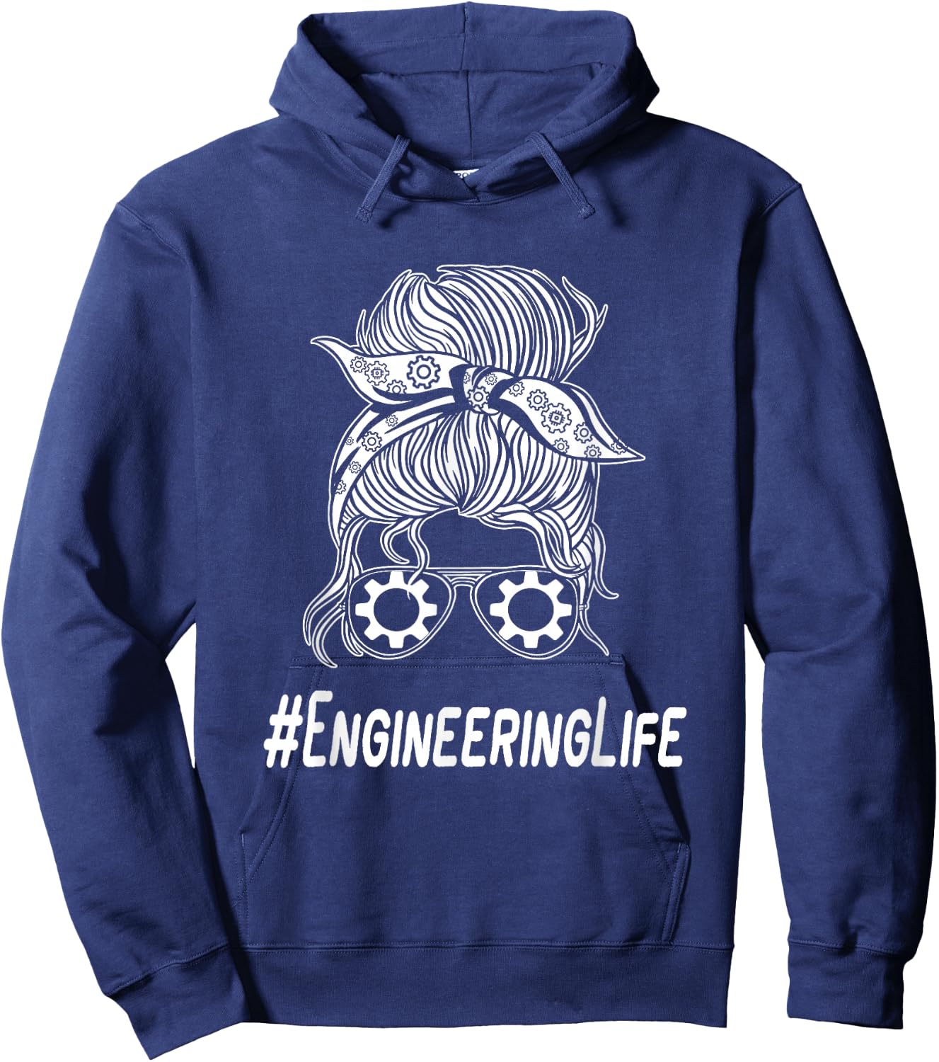 Female Civil Engineering Woman Mechanical Engineers Hoodie - Hoodie | Navy