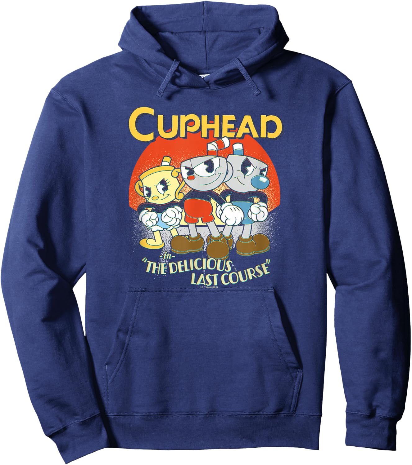 Cuphead: The Delicious Last Course Group Poster Hoodie - Hoodie | Navy
