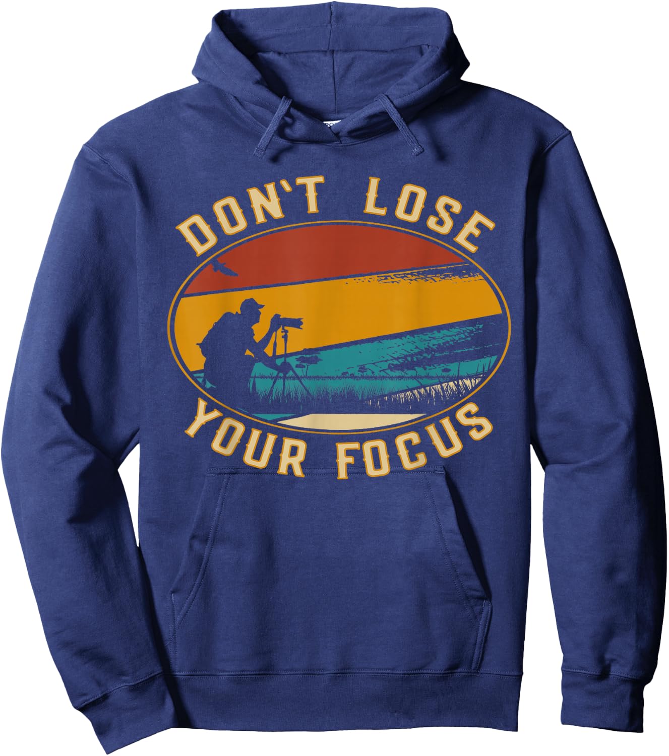 Retro Vintage Don't lose your Focus - Photographer Camera Hoodie - Hoodie | Navy