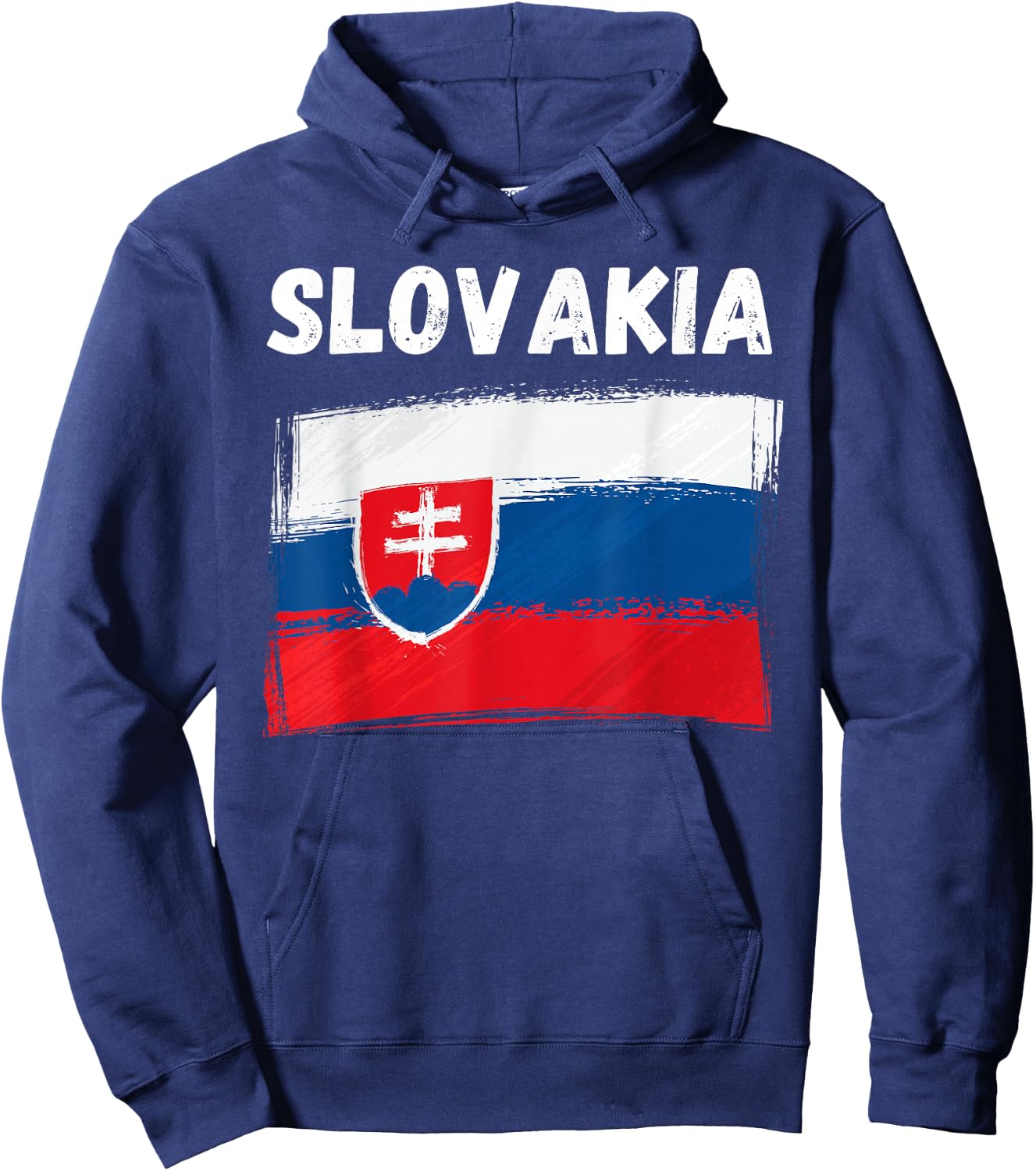 Slovakia Flag Holiday Vintage Grunge Slovak Flag Hoodie - Hoodie | Navy