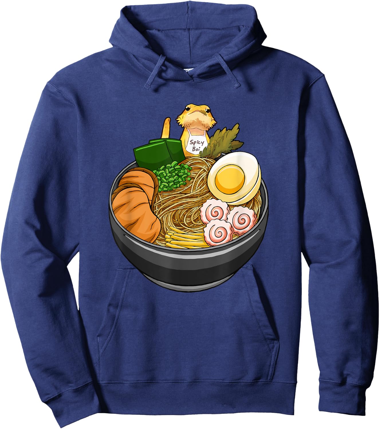 Bearded Dragon Ramen Noodles Kawaii Japanese Anime Kids Hoodie - Hoodie | Navy