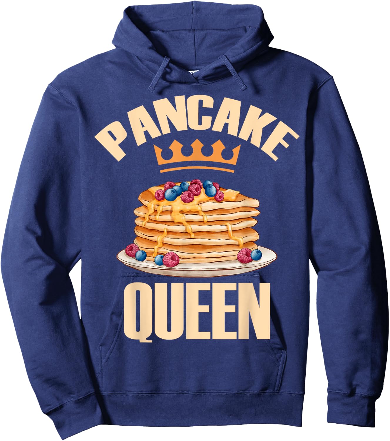 Pancake Queen Birthday Party Cool Breakfast Pancake Squad Hoodie - Hoodie | Navy