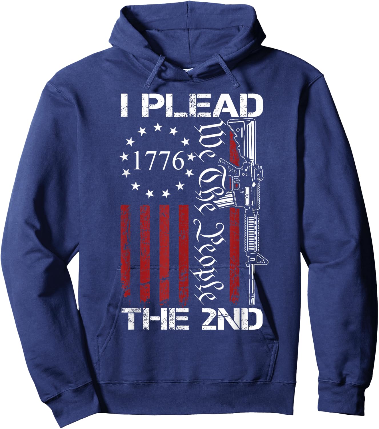 I Plead The 2nd Amendment We The People - USA AR15 Pro Gun Hoodie - Hoodie | Navy