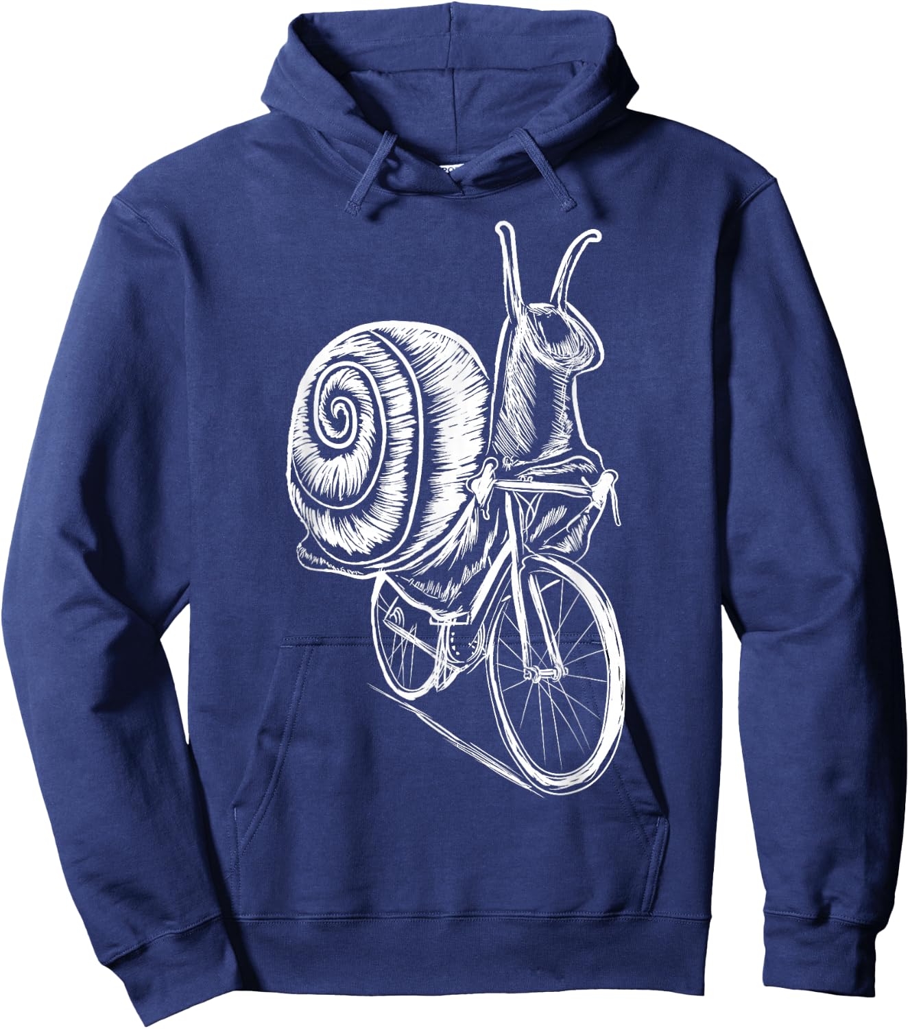 Cycling Snail Slug Bicycle Clothes Outfit Cyclist Gift Snail Hoodie - Hoodie | Navy