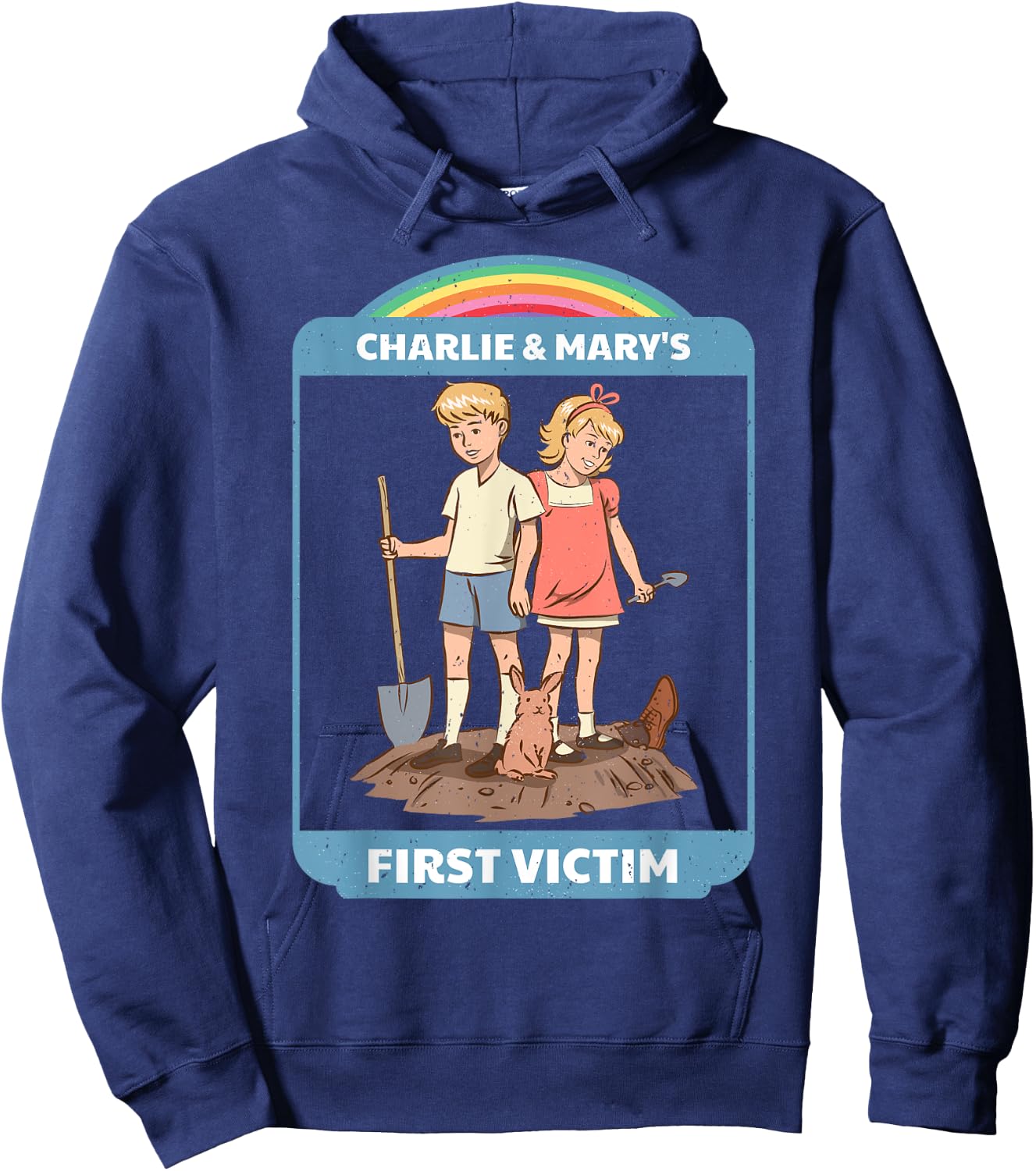 Horror Fun Dark Sarcastic Humor Funny Sacrifice Men Women Hoodie - Hoodie | Navy