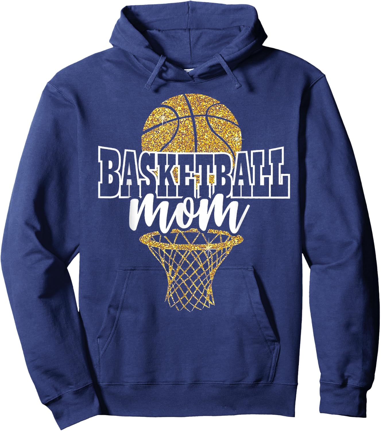 Basketball Mom Basket Hoop Hoodie - Hoodie | Navy