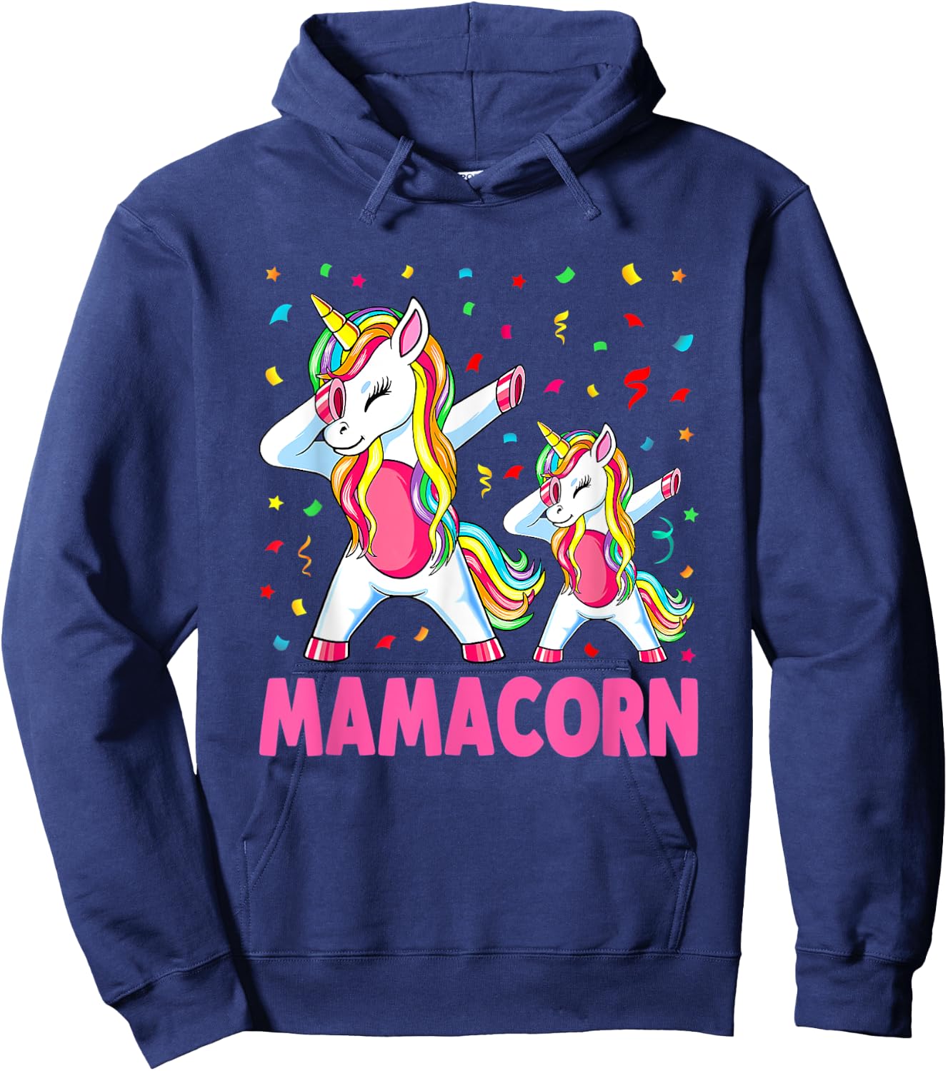 Mamacorn Unicorn Mom Baby Funny Mother's Day Hoodie - Hoodie | Navy