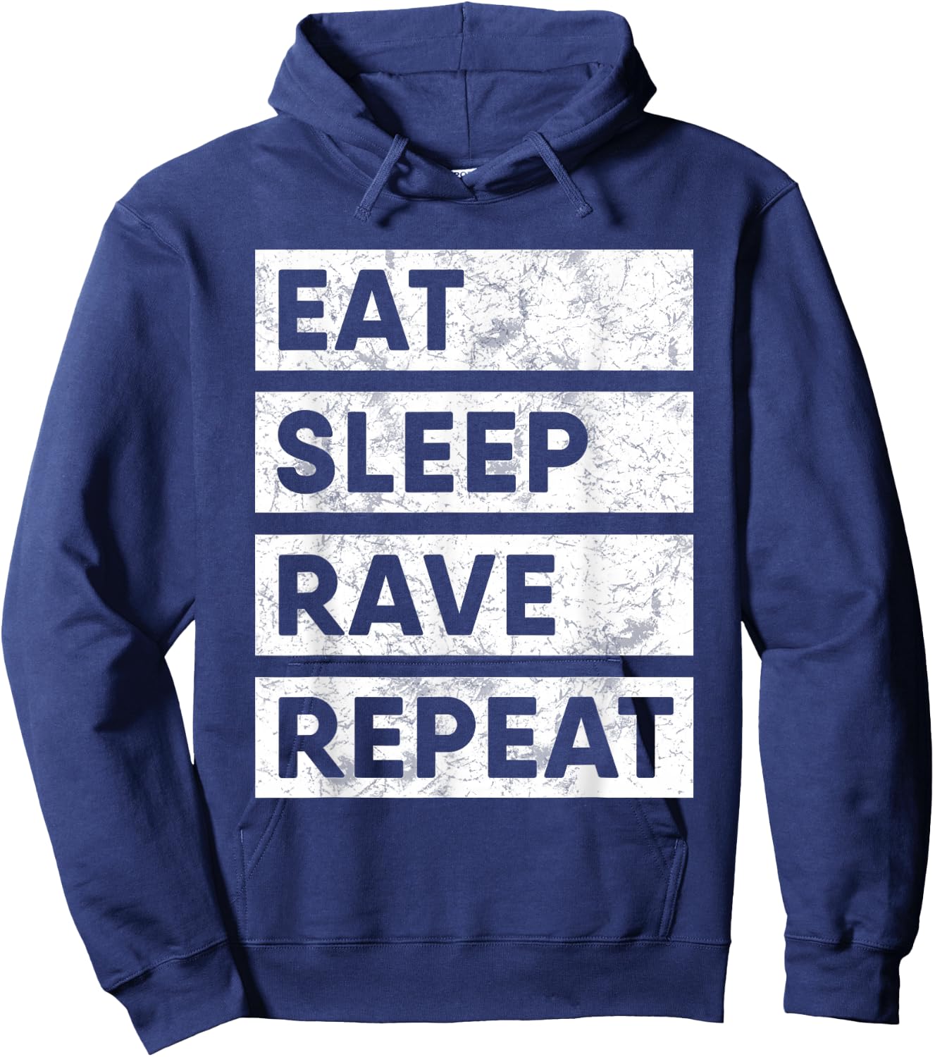 Eat Sleep Rave Repeat EDM Hoodie - Hoodie | Navy