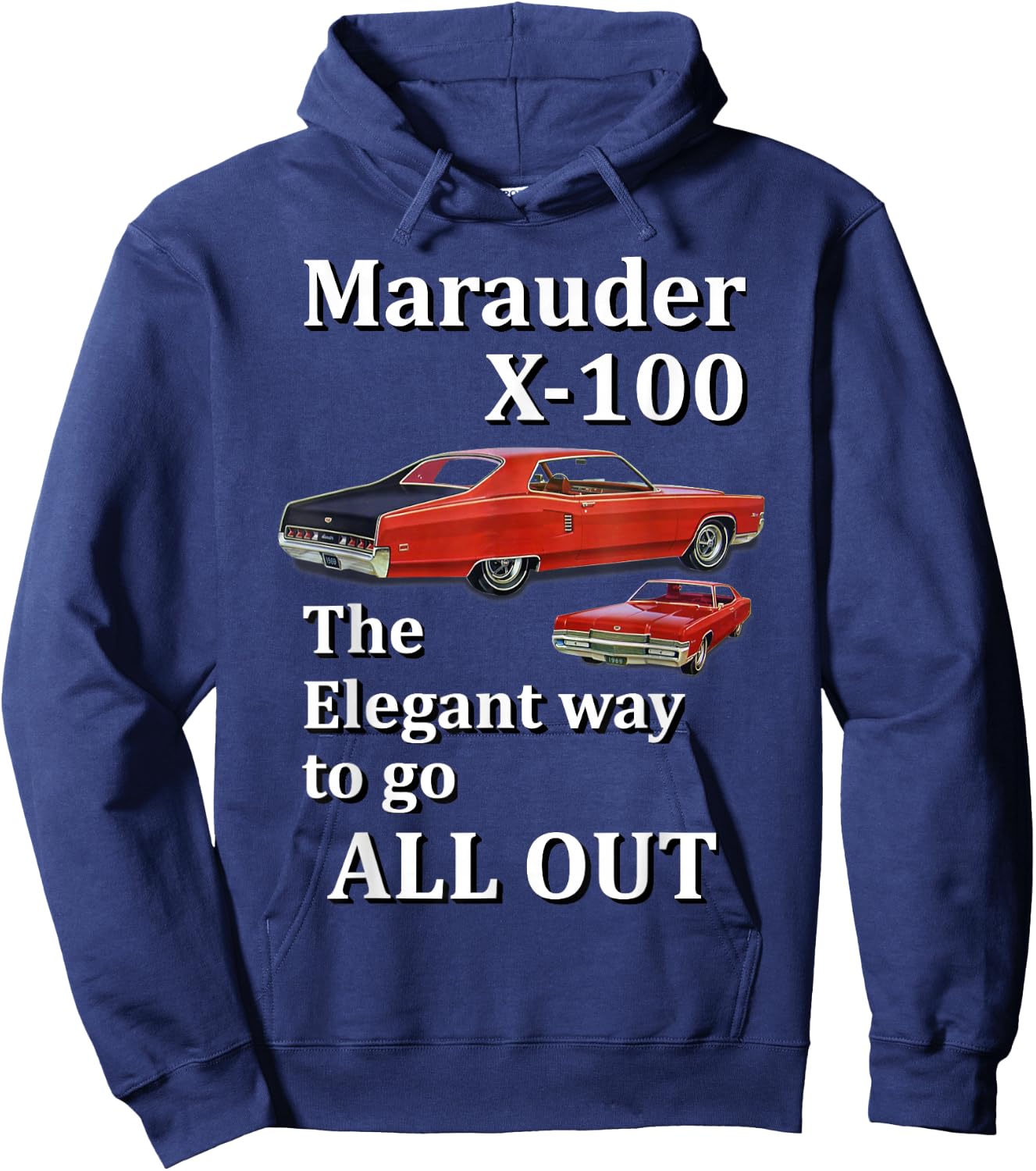 Mercury Marauader X100 Luxury High Performance Muscle Car Hoodie - Hoodie | Navy