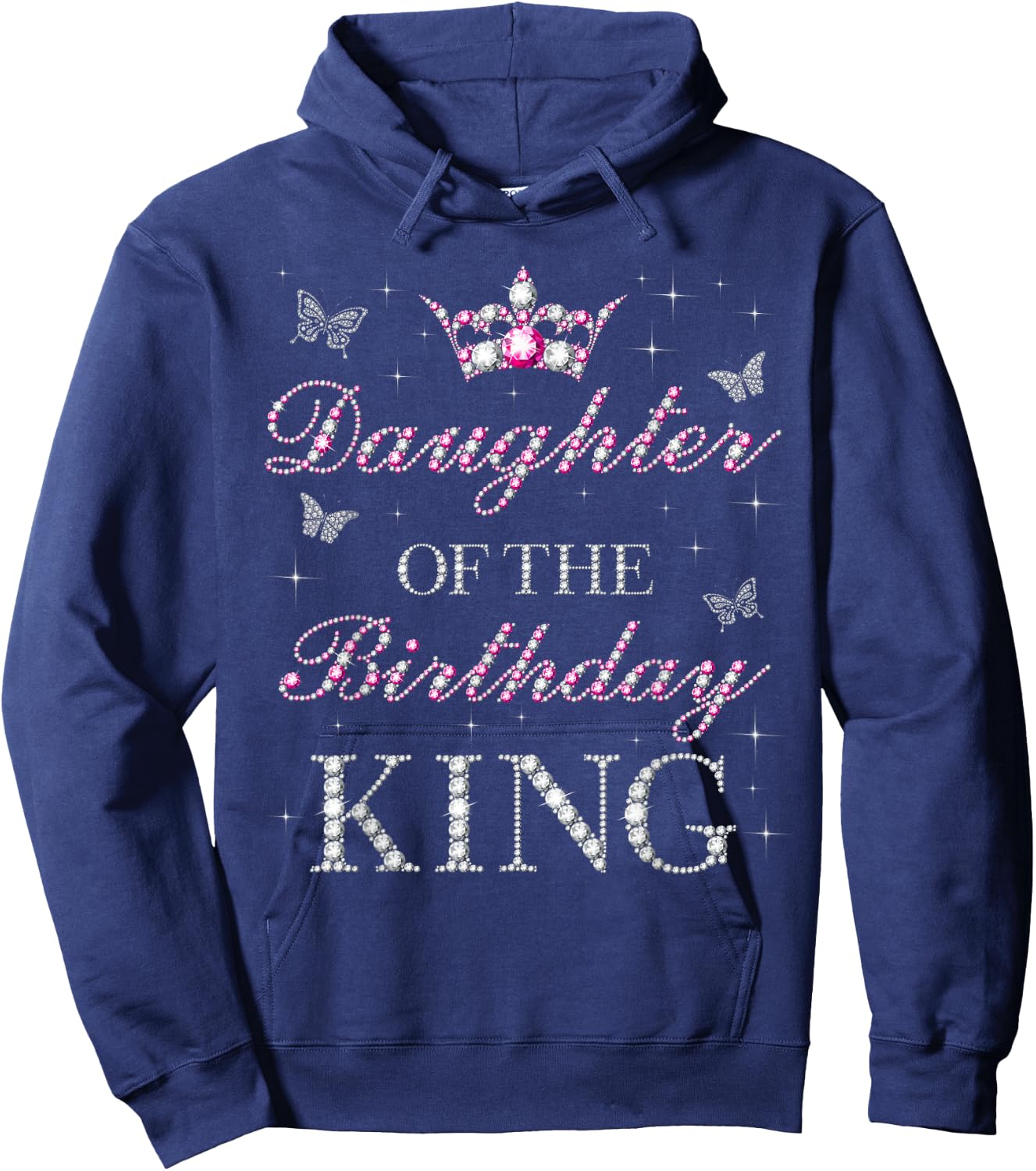 Daughter Of The Birthday King Birthday Party Hoodie - Hoodie | Navy