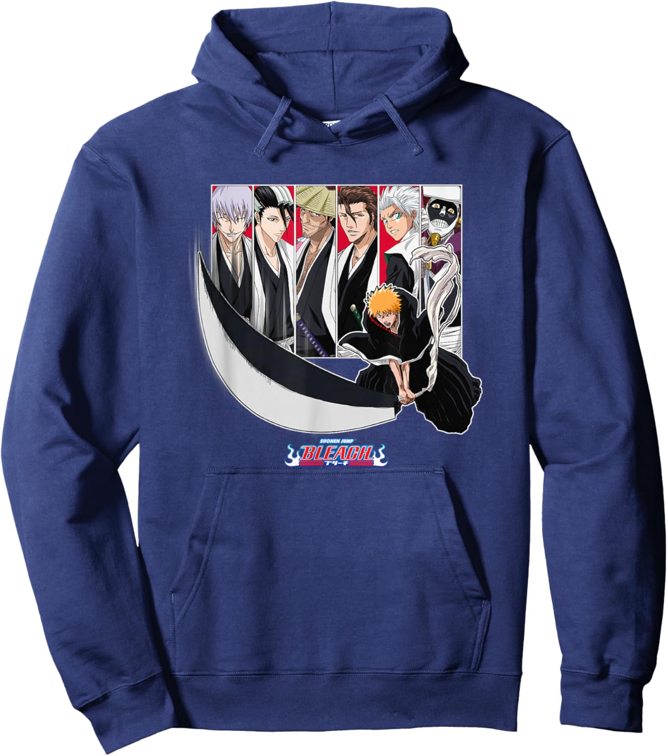 Bleach Ichigo Slash with Characters Anime Hoodie - Hoodie | Navy