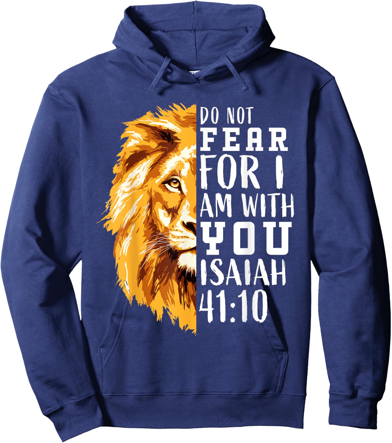 Christian Bible Verse Lion of Judah for Children and Boys Hoodie - Hoodie | Navy