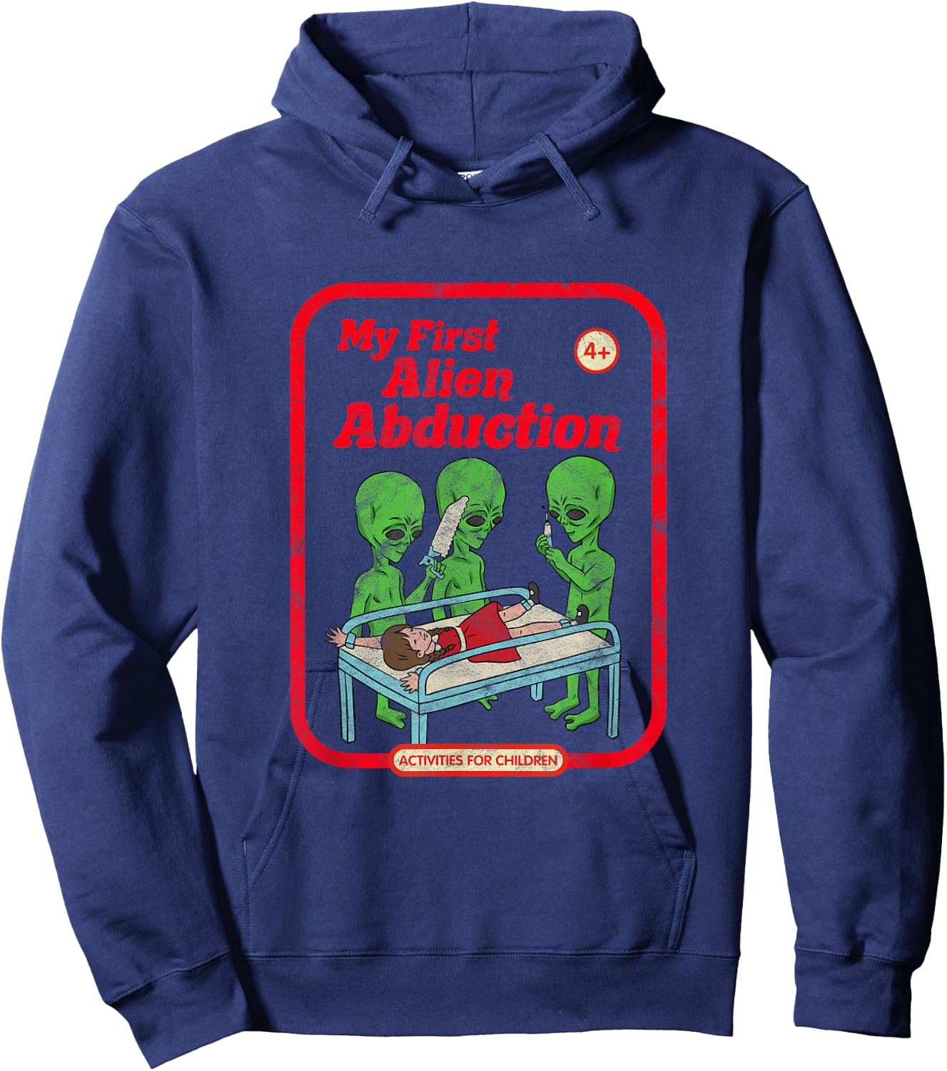 My First Alien Abduction Vintage Childgame Horror Goth Punk Hoodie - Hoodie | Navy
