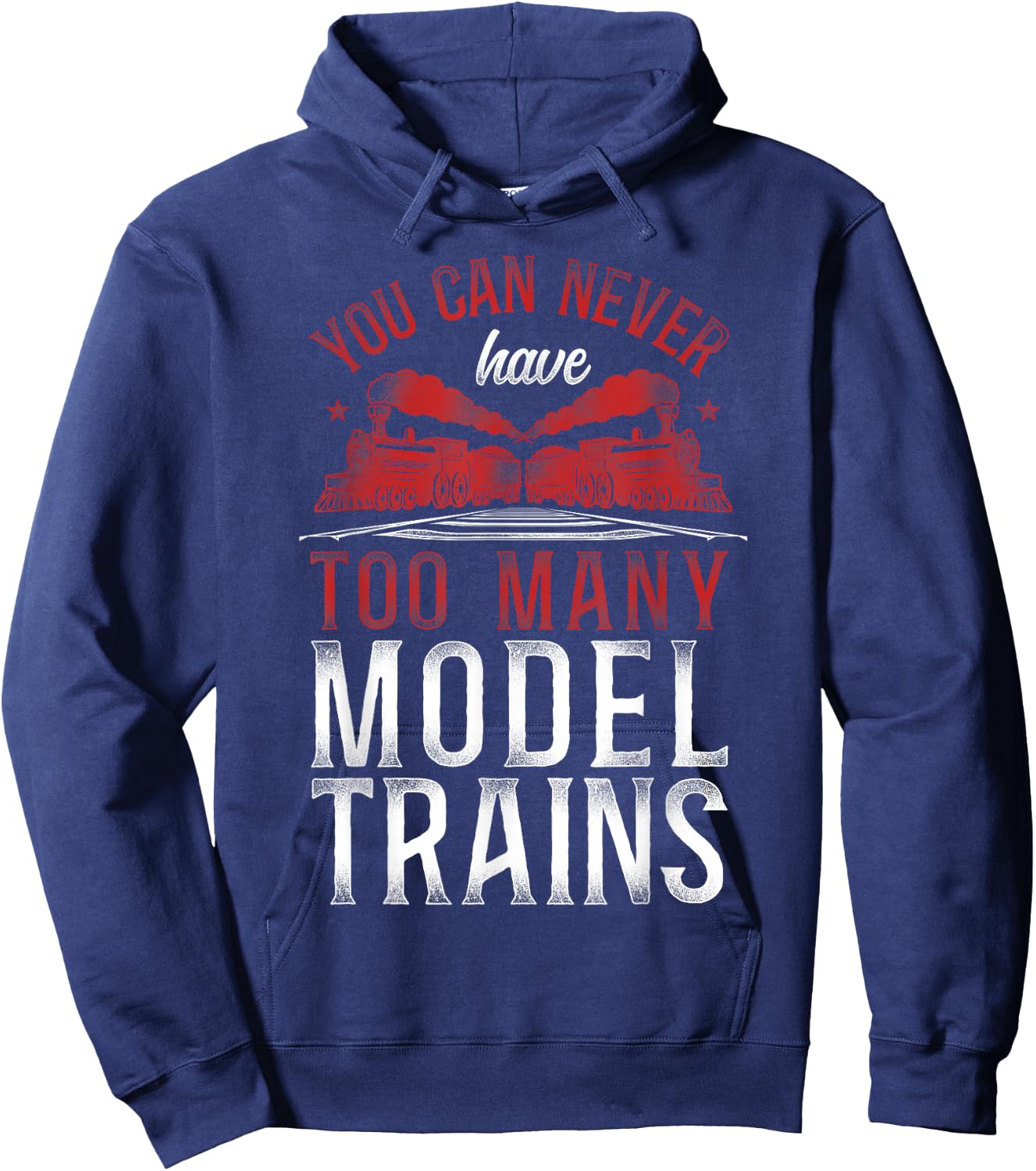 Steam Train Driver Trainspotting Locomotive Vintage You Can Hoodie - Hoodie | Navy