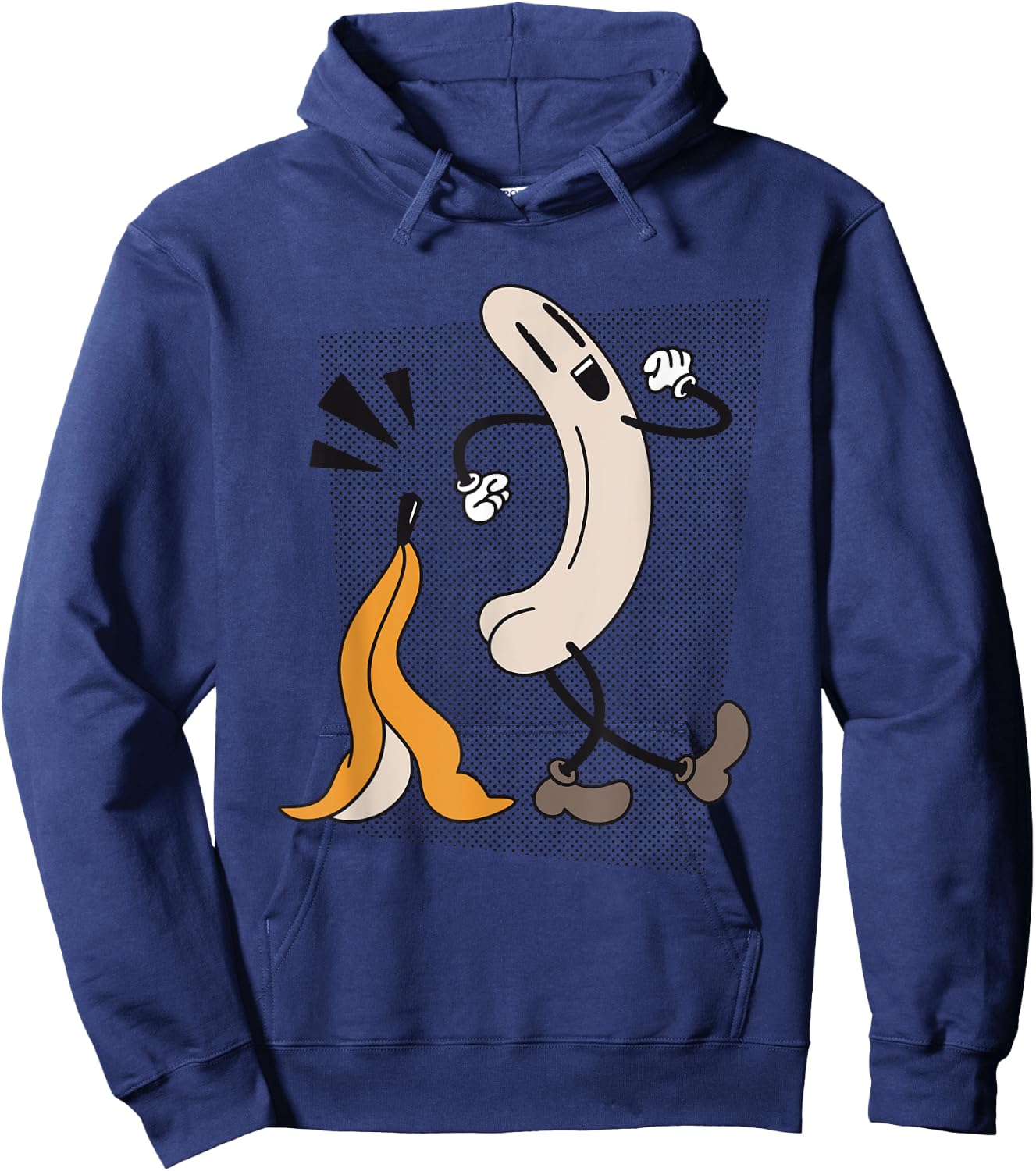 Banana Striptease Censored Naked Funny Adult Hoodie - Hoodie | Navy