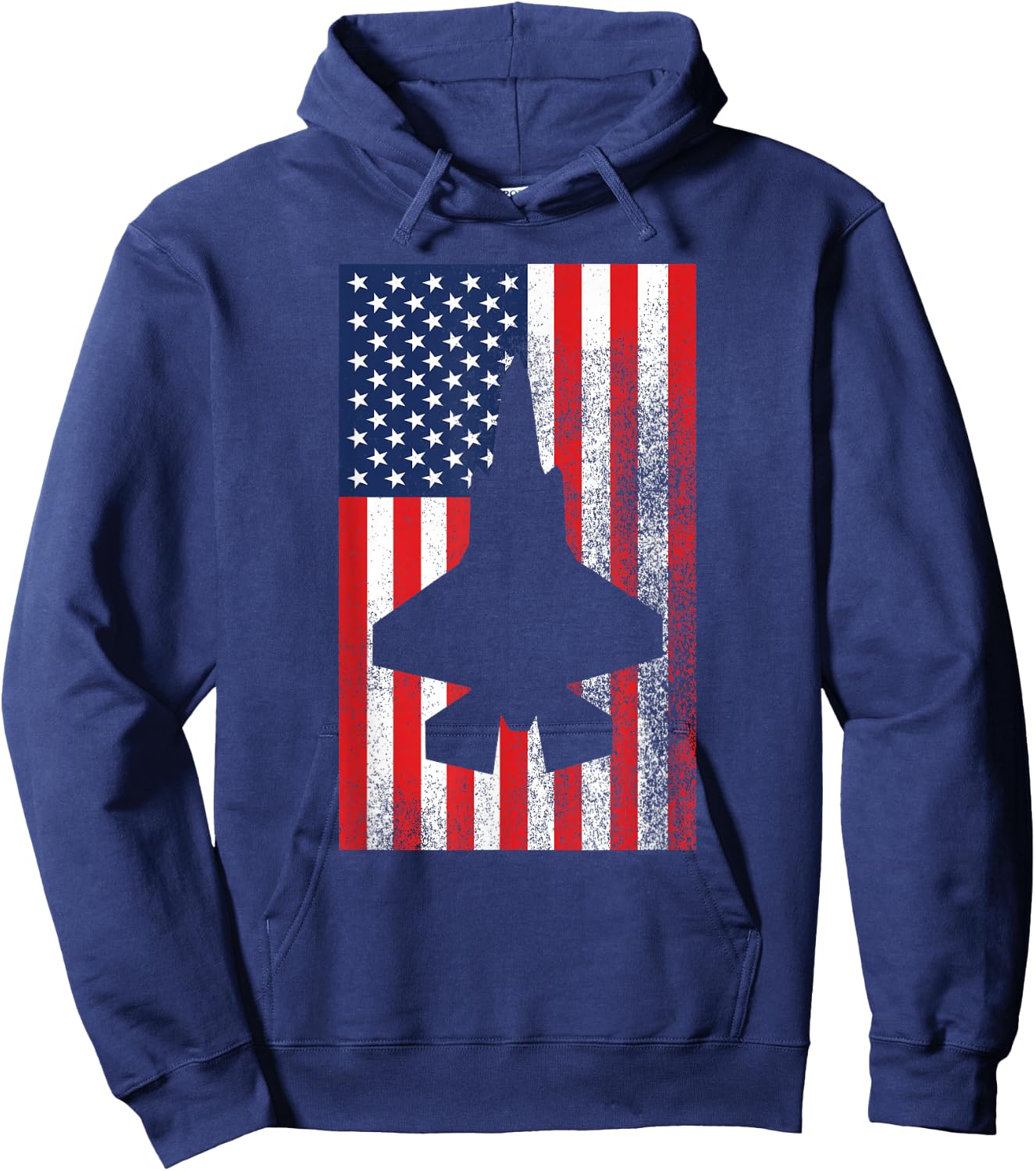 American Flag Patriotic F35 Fighter Jet Red White Blue Pilot Hoodie - Hoodie | Navy
