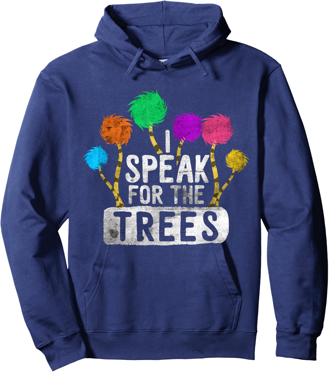I Speak for Trees Earth Day Awareness Hippie Inspirational Hoodie - Hoodie | Navy