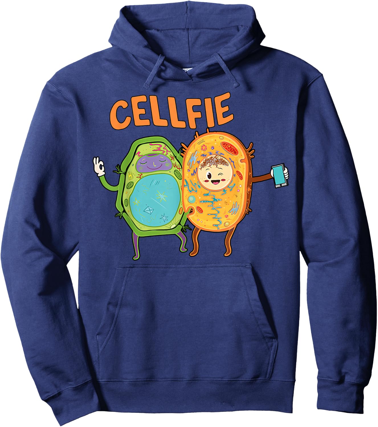 Funny Science Teacher Cellfie Biology Science Back To School Hoodie - Hoodie | Navy