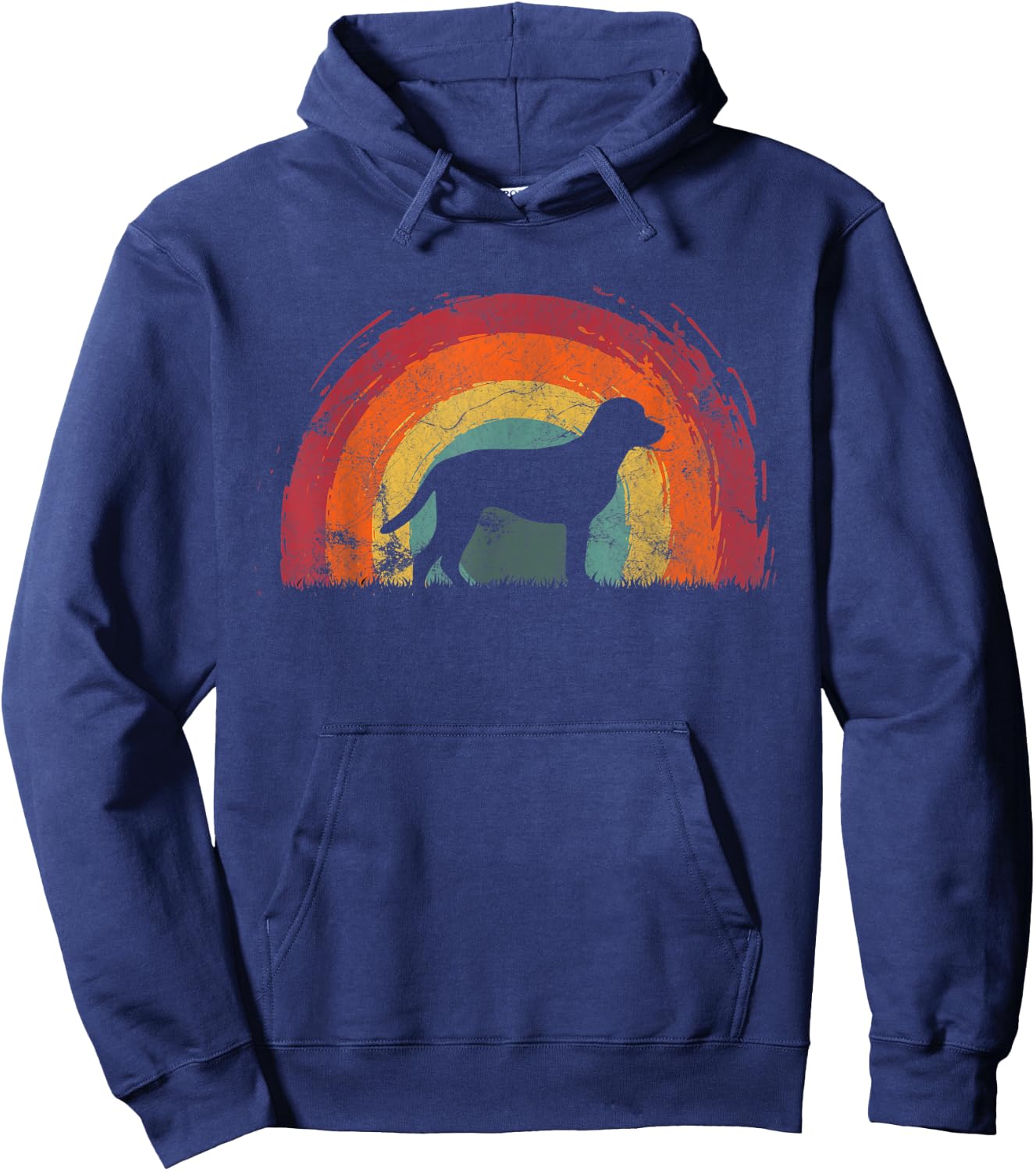 Goldador Vintage Rainbow Dog Men Women Hoodie - Hoodie | Navy