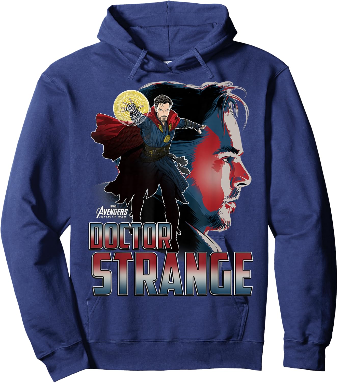 Marvel Infinity War Dr. Strange Head Profile Graphic Hoodie - Hoodie | Navy