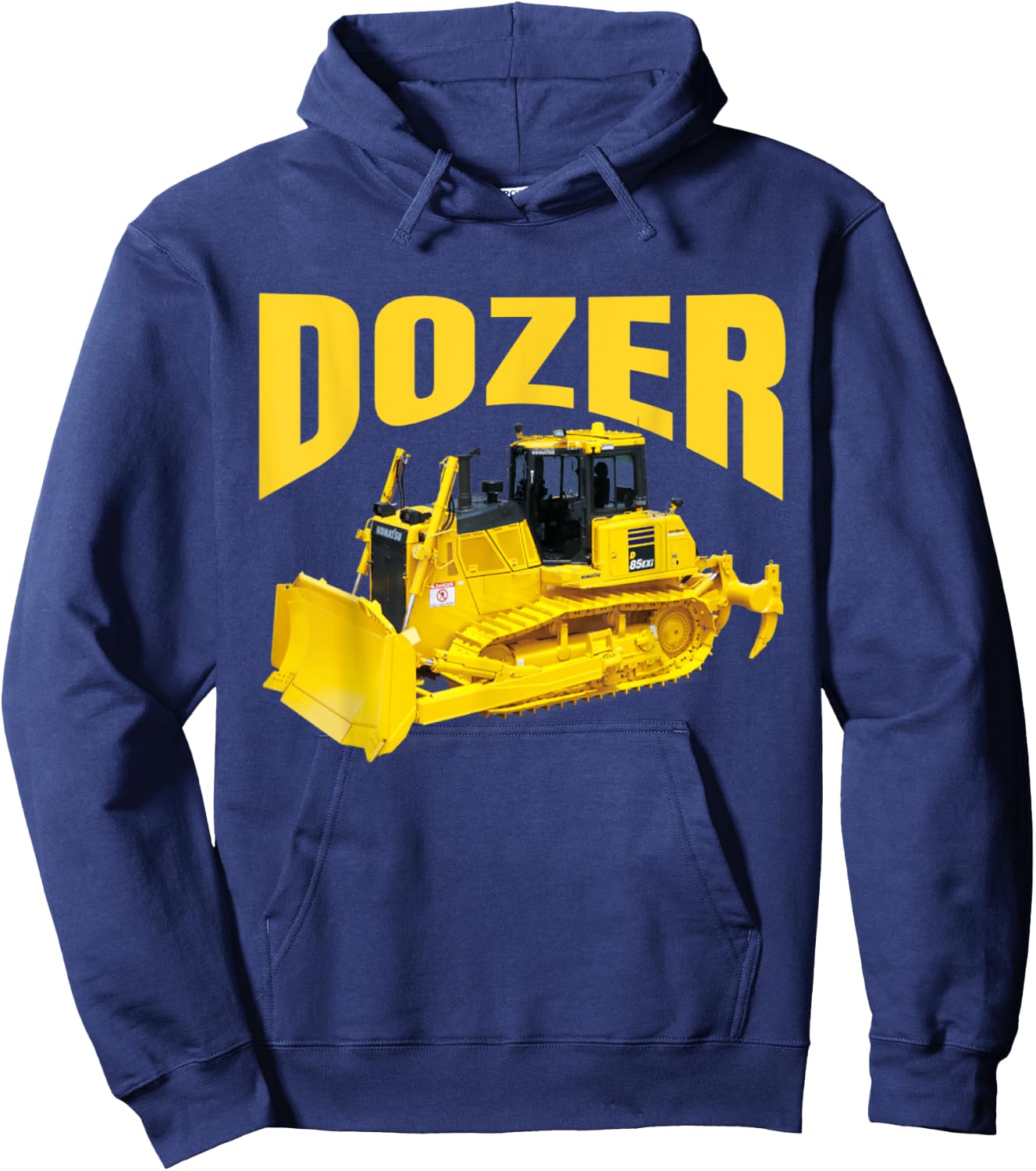 Fun heavy equipment bulldozer for kid's and adults Hoodie - Hoodie | Navy
