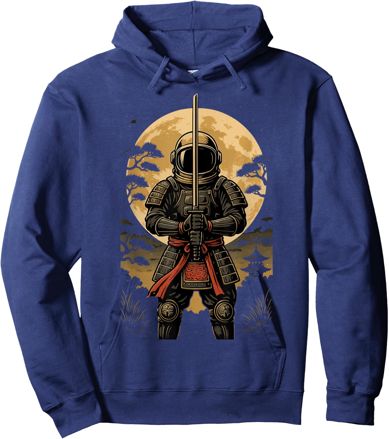 Astronaut Samurai Anime Japanese Sword Hoodie - Hoodie | Navy