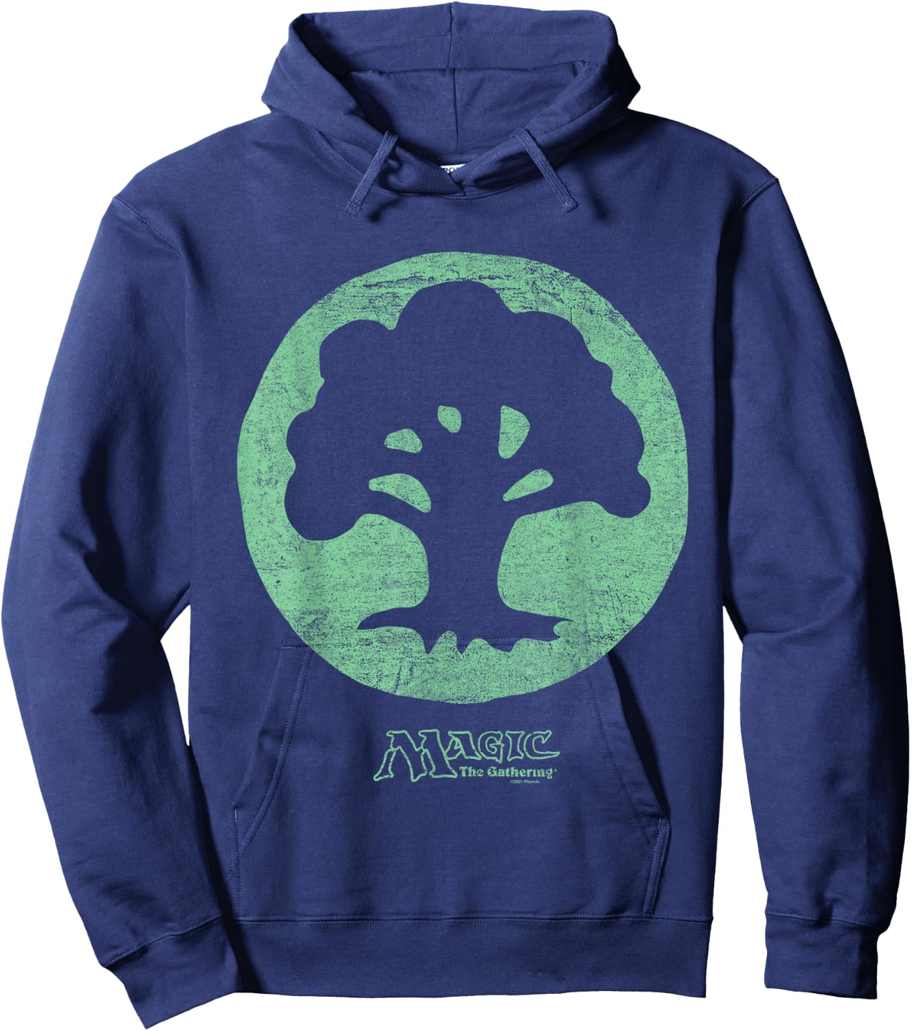 Magic: The Gathering Green Mana Hoodie - Hoodie | Navy