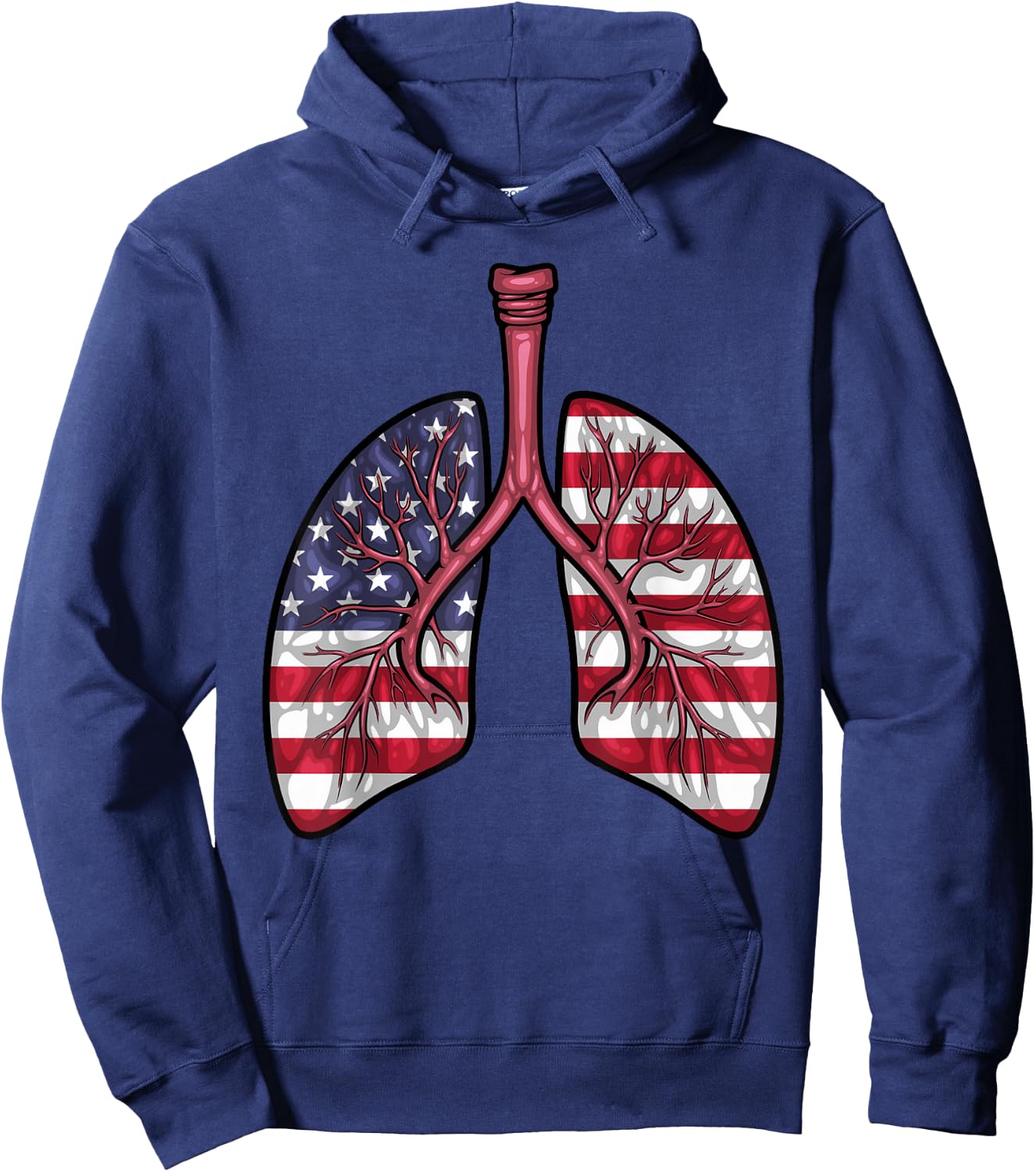 Cool Respiratory Therapy Men Women US Flag Patriotic RT Hoodie - Hoodie | Navy