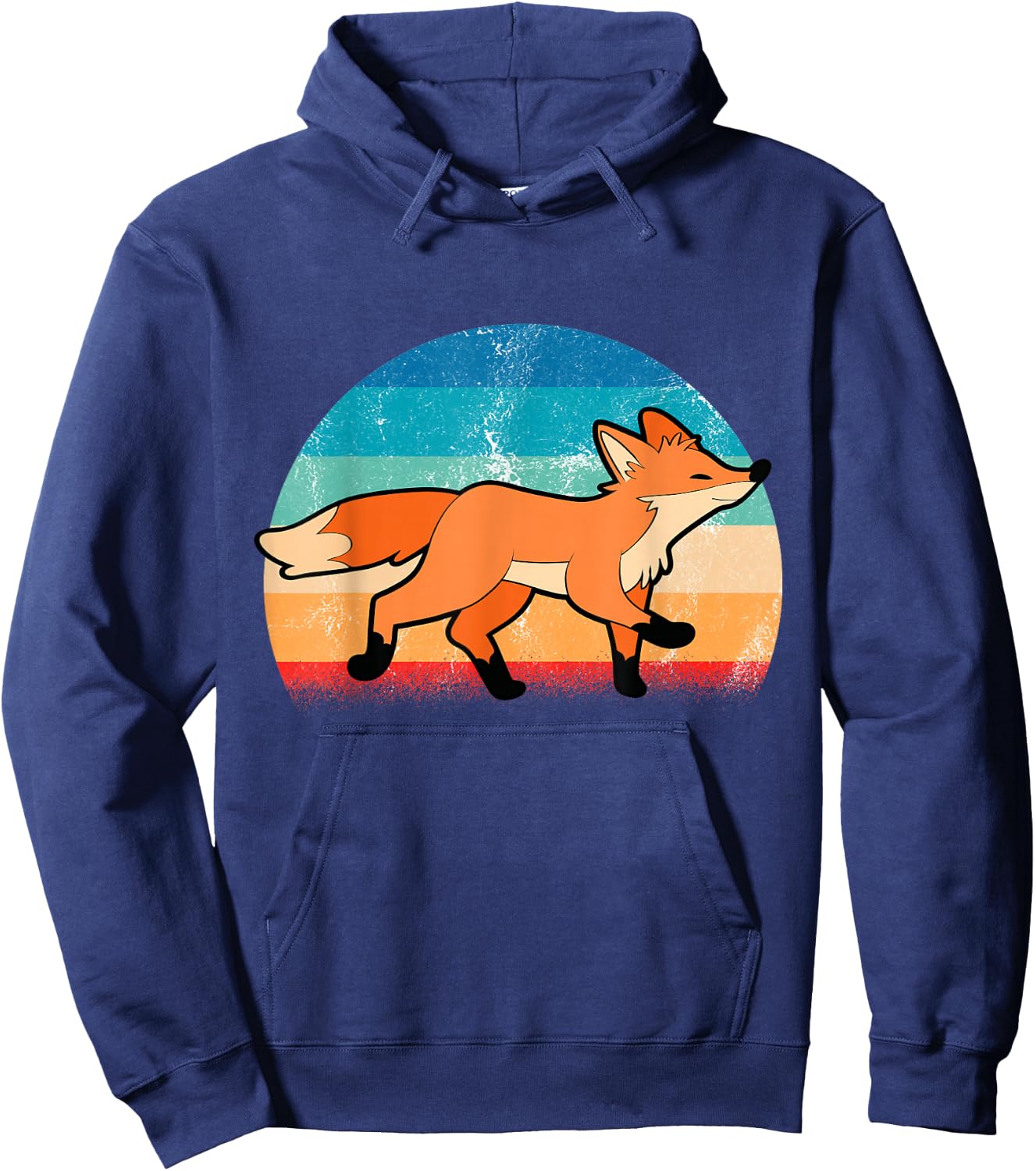 Fox Red Foxes Girls' Smart Vintage Wildlife Hoodie - Hoodie | Navy