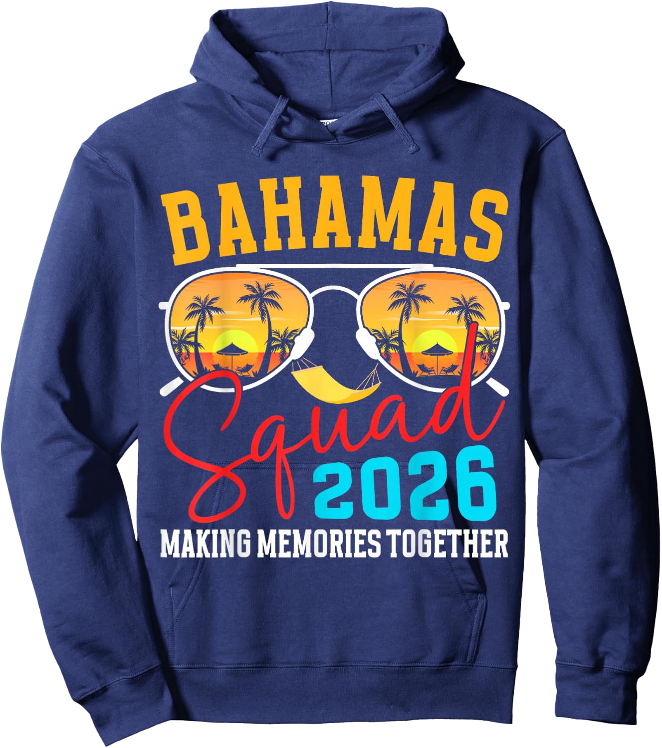 Bahamas Vacation 2026 Squad Family Friends Matching Group Hoodie - Hoodie | Navy