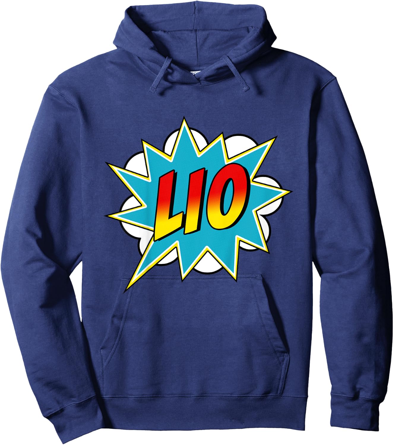 Kids Boys Lio Name Comic Book Superhero Hoodie - Hoodie | Navy