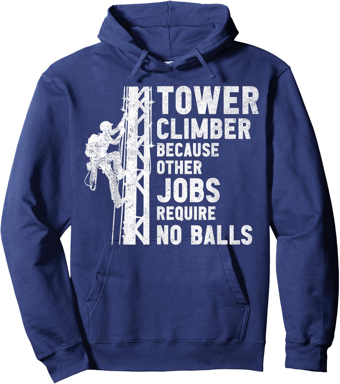 Tower Climber Technician Men And Women Tower Climbing Hoodie - Hoodie | Navy
