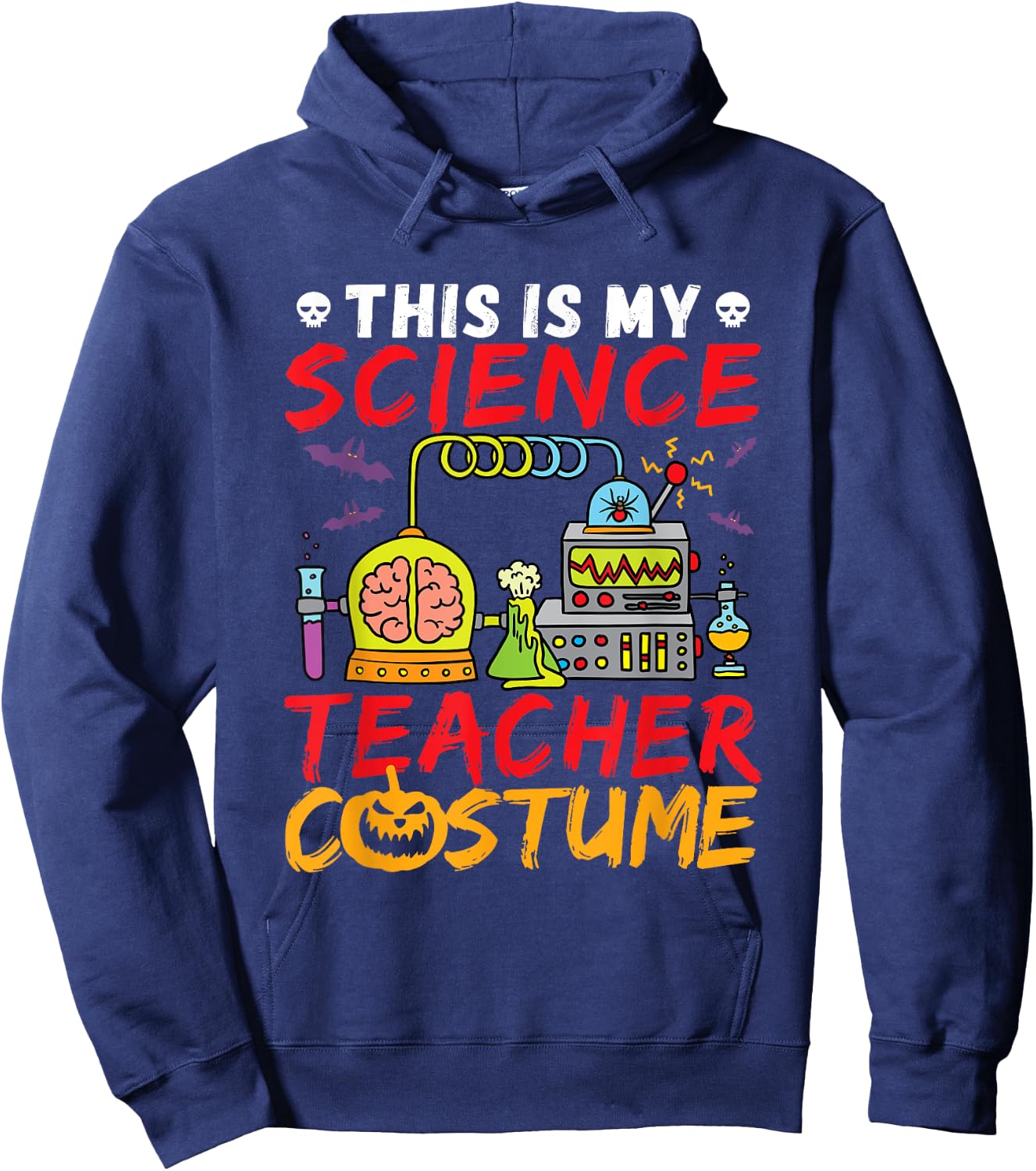 Science Teacher Costume Halloween Mad Scientist Hoodie - Hoodie | Navy