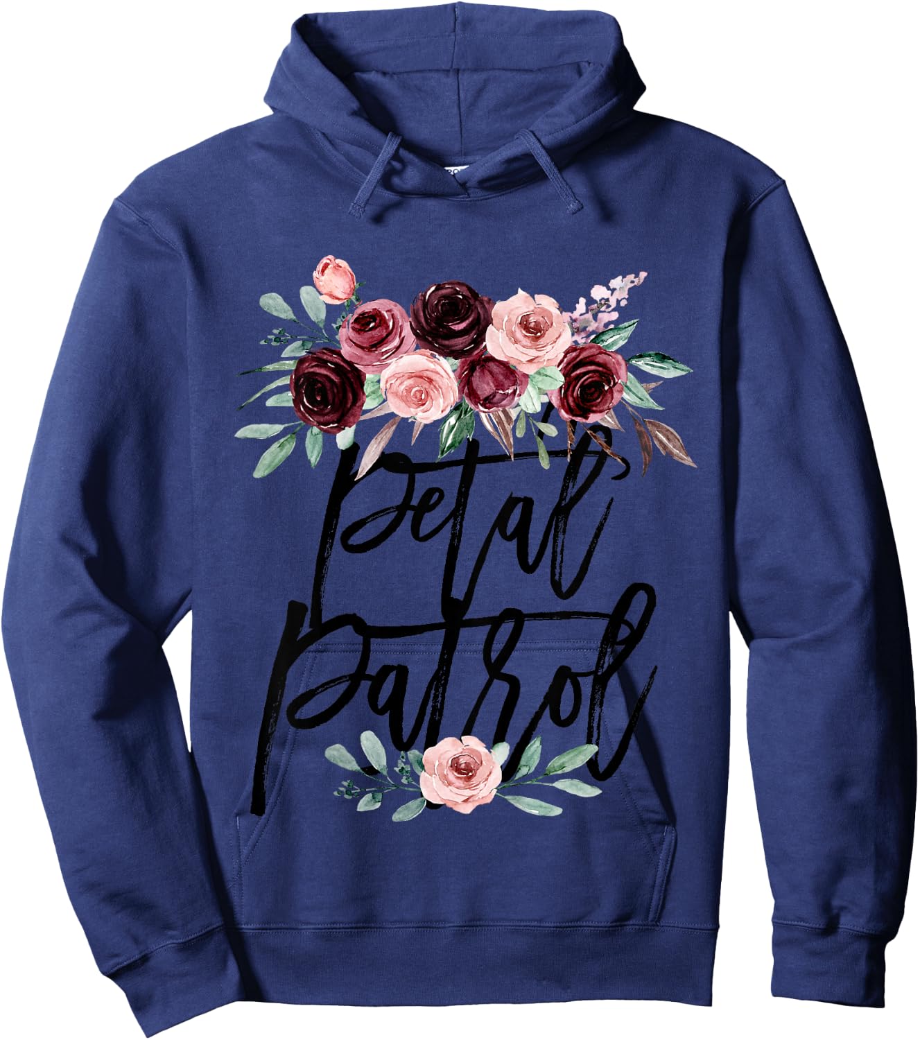 Bridesmaid Proposal for Toddler Girls Petal Patrol Floral Hoodie - Hoodie | Navy