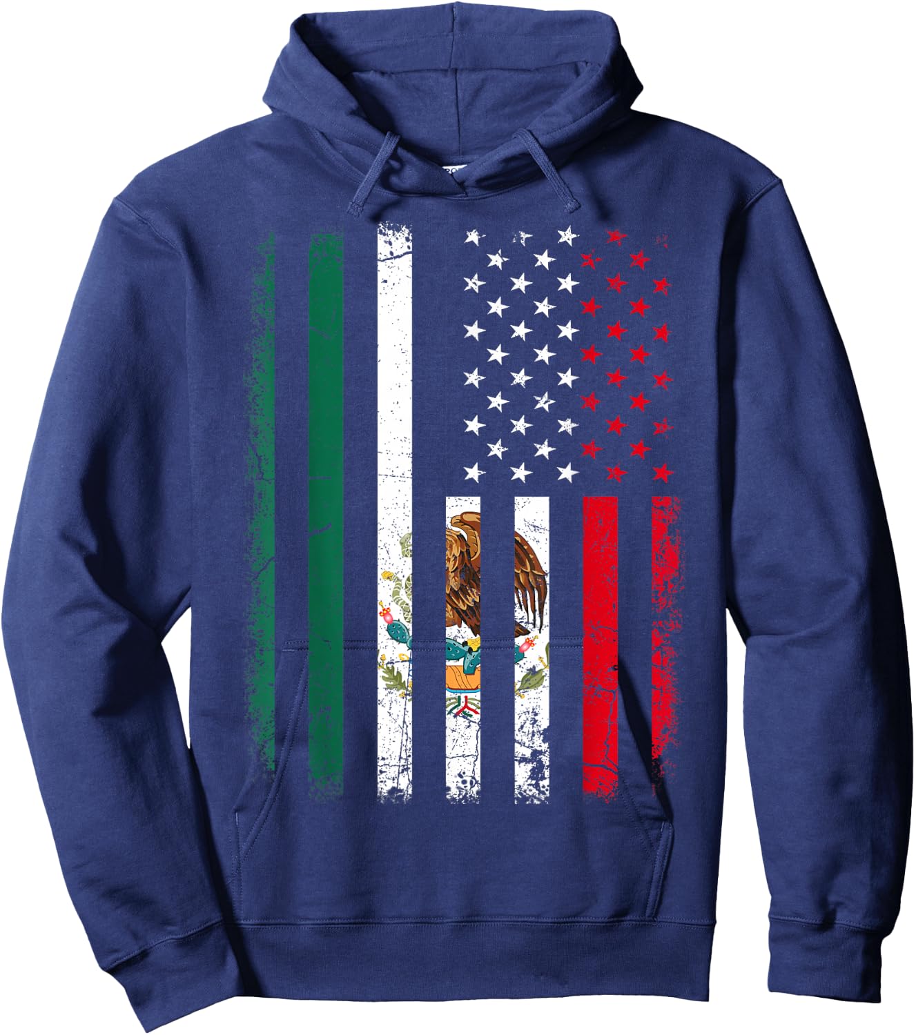 Mexican American Flag Mexican Roots Mexico America Small Hoodie - Hoodie | Navy