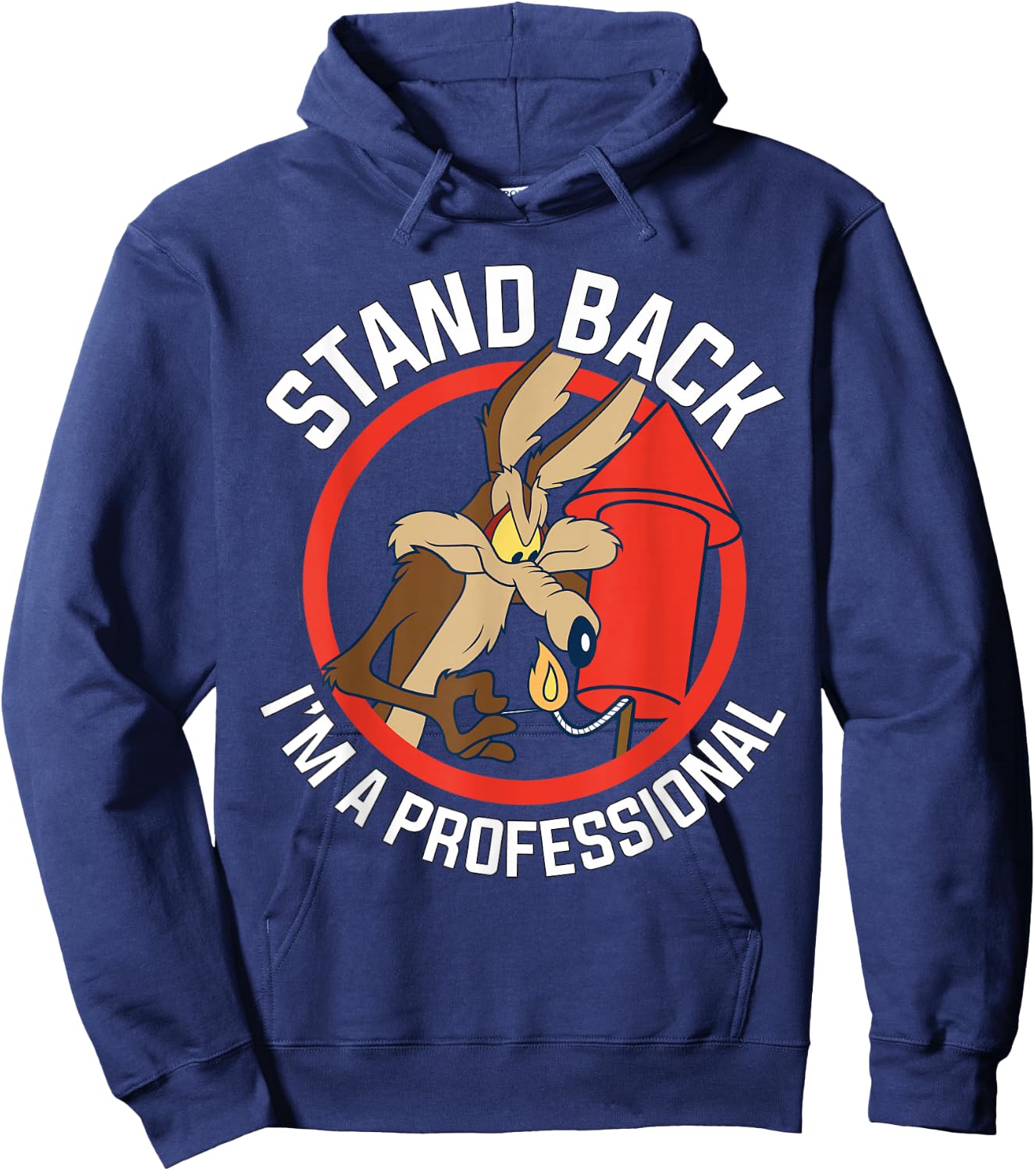 Wile E. Coyote Stand Back I'm A Professional Hoodie - Hoodie | Navy