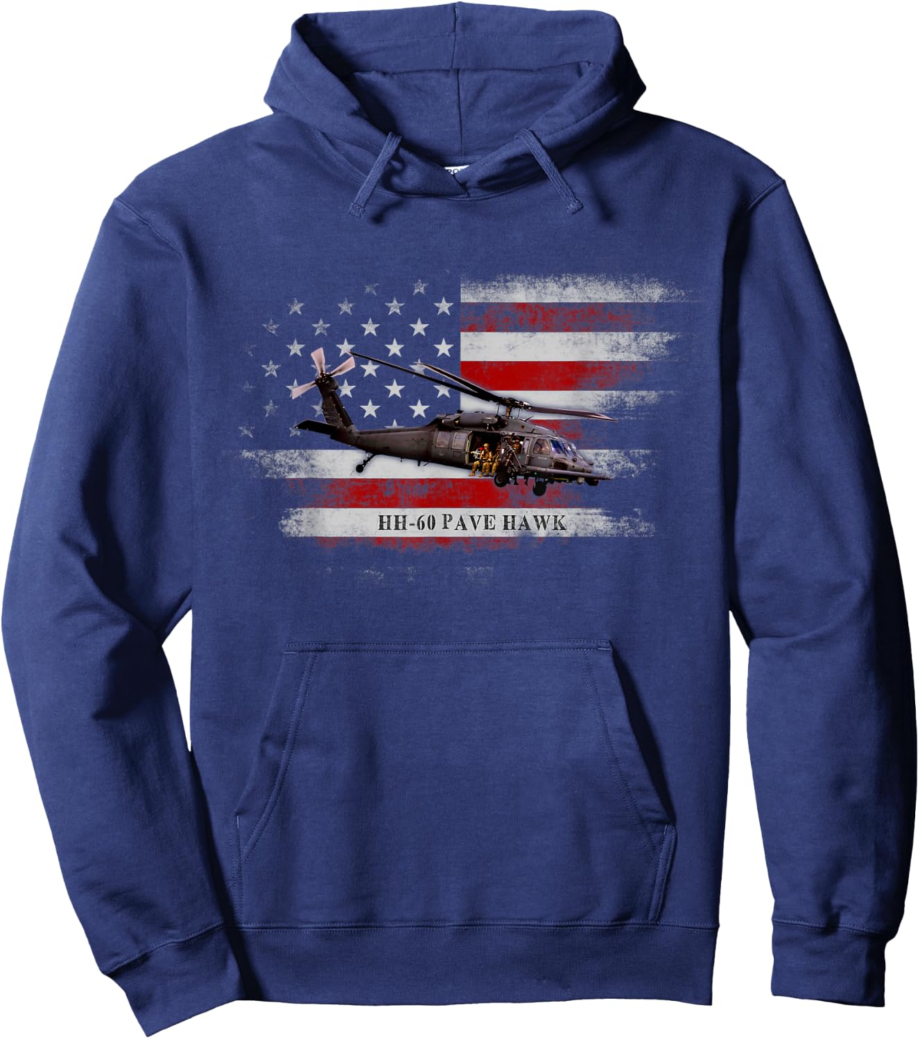 HH-60 Pave Hawk Helicopter USA Flag Helicopter Pilot Gifts Men Hoodie - Hoodie | Navy