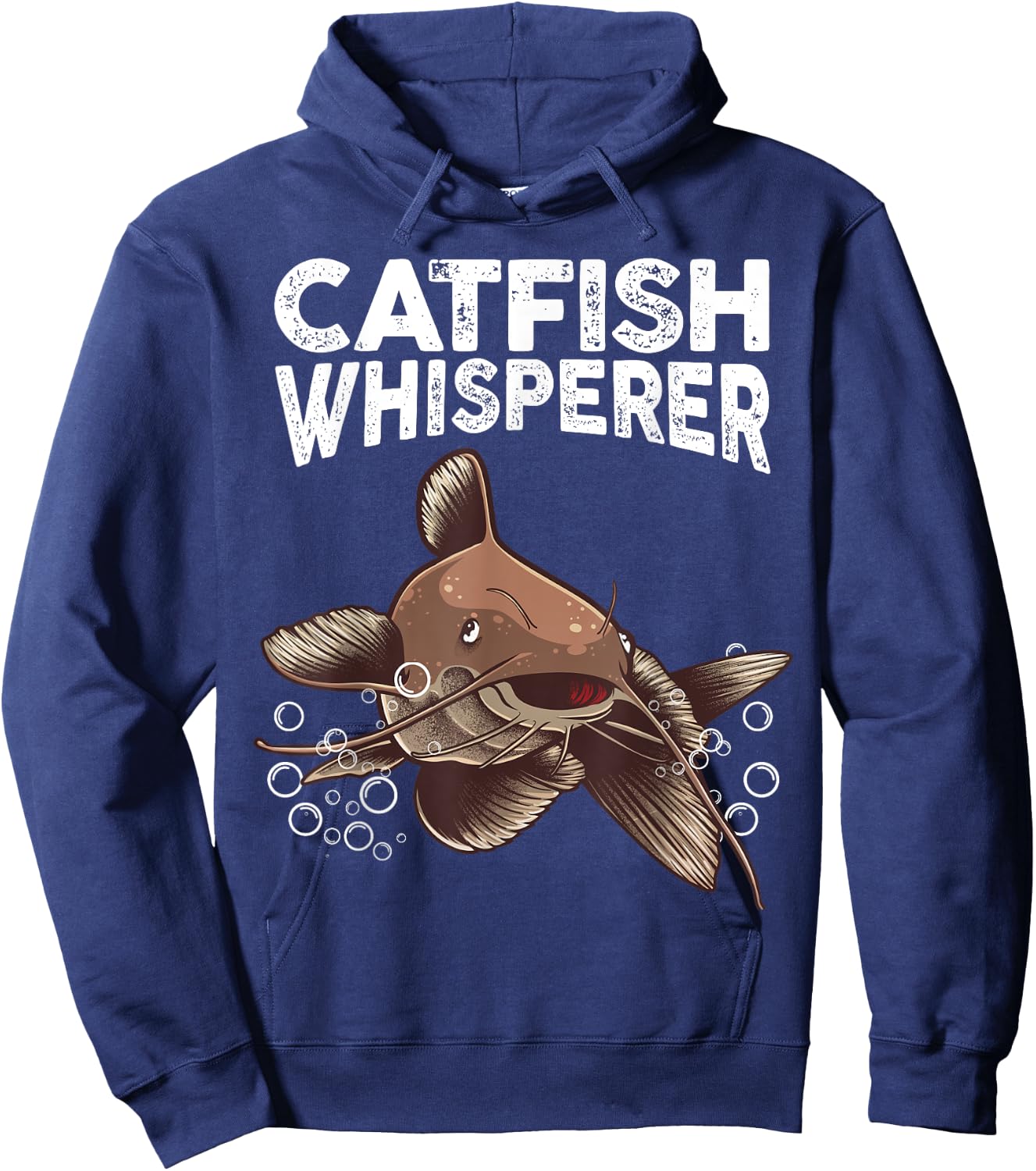 Funny Catfishing Design Men Women Catfish Hunter Whisperer Hoodie - Hoodie | Navy