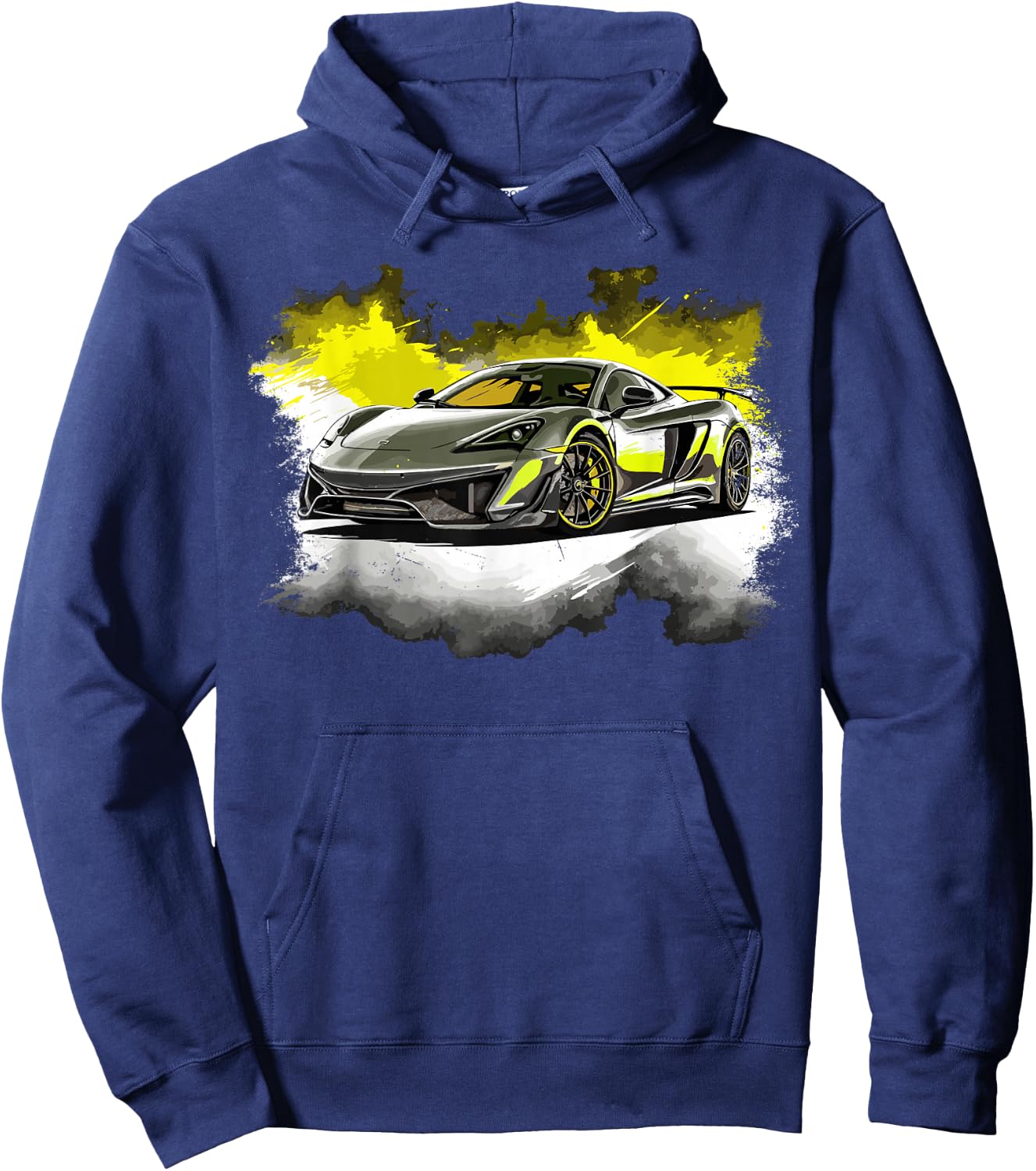 Supercar Exotic Sports Car Concept Poster Style Boys Graphic Hoodie - Hoodie | Navy