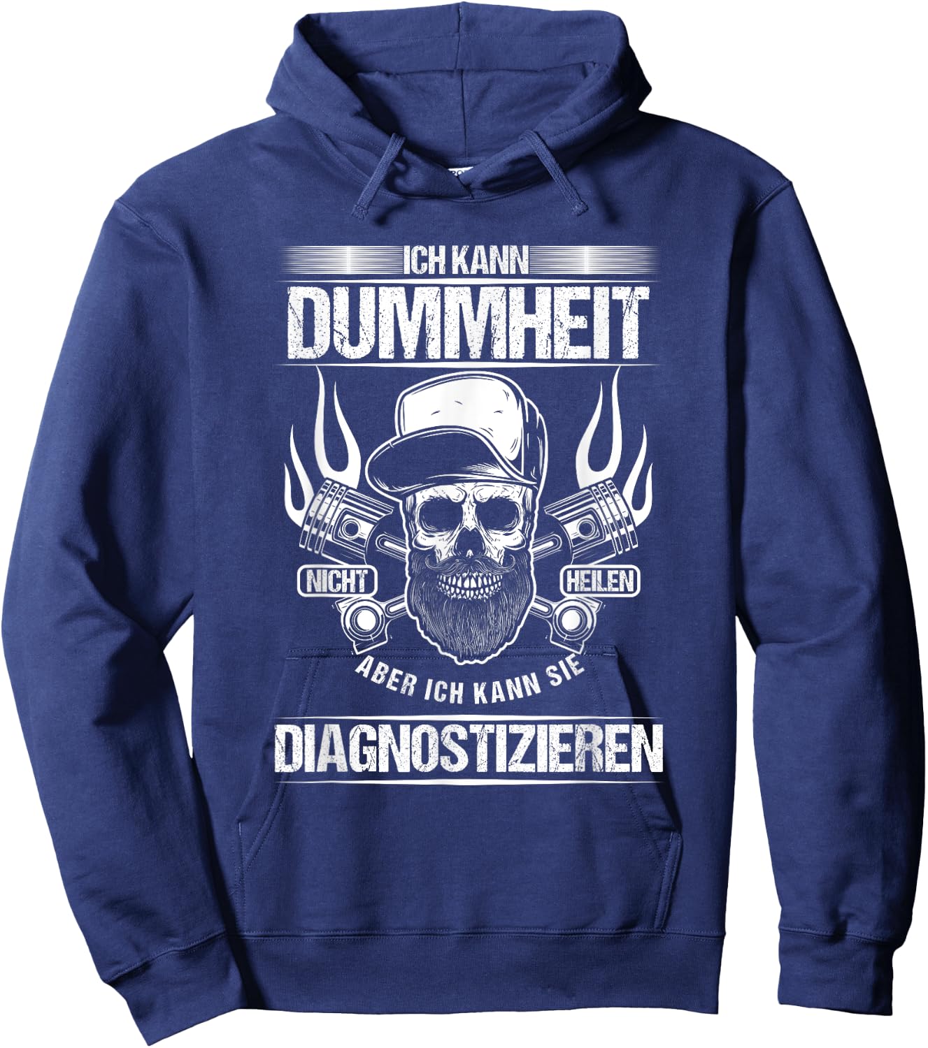 Car Mechanic Stupidity Diagnostic Workshop Gift Hoodie - Hoodie | Navy